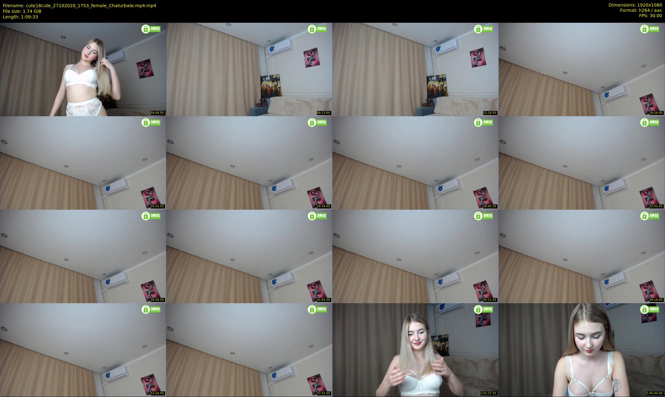 cute18cute — 70 minute Chaturbate female cam show recording, 1080p, Oct 27, 2020