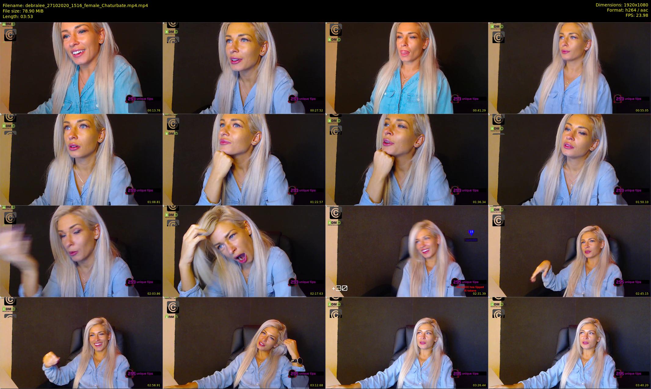 debralee — 4 minute Chaturbate female cam show recording, 1080p, Oct 27, 2020