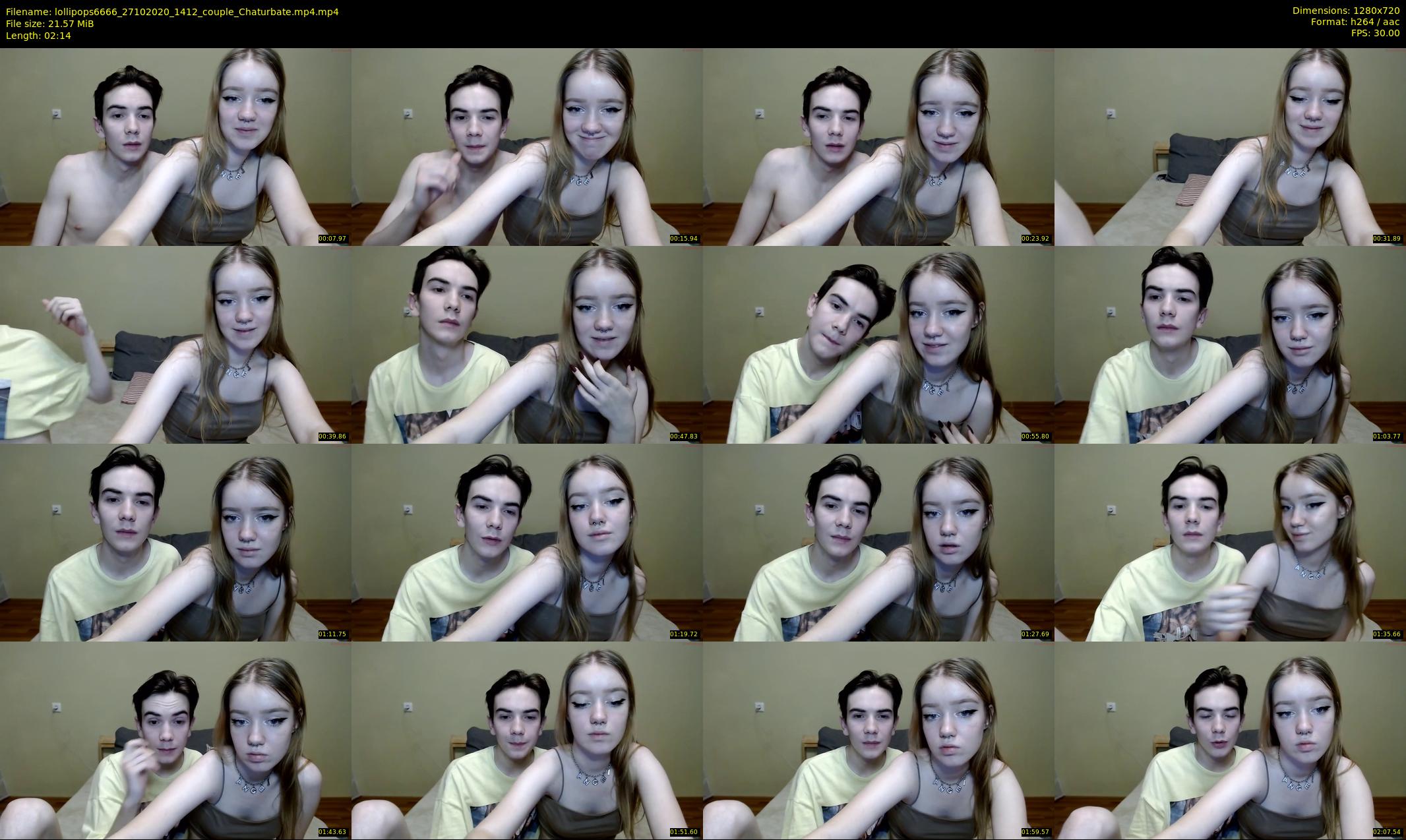 lollipops6666 — 3 minute Chaturbate couple cam show recording, 720p, Oct 27, 2020