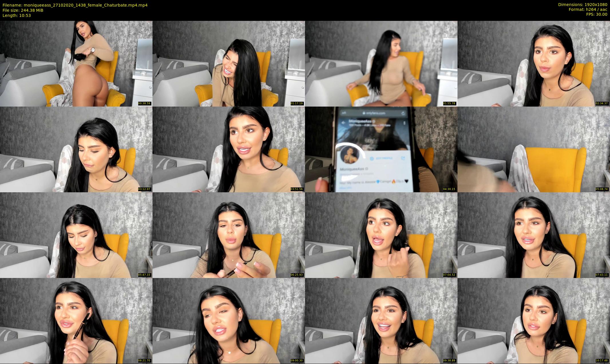 moniqueeass — 11 minute Chaturbate female cam show recording, 1080p, Oct 27, 2020