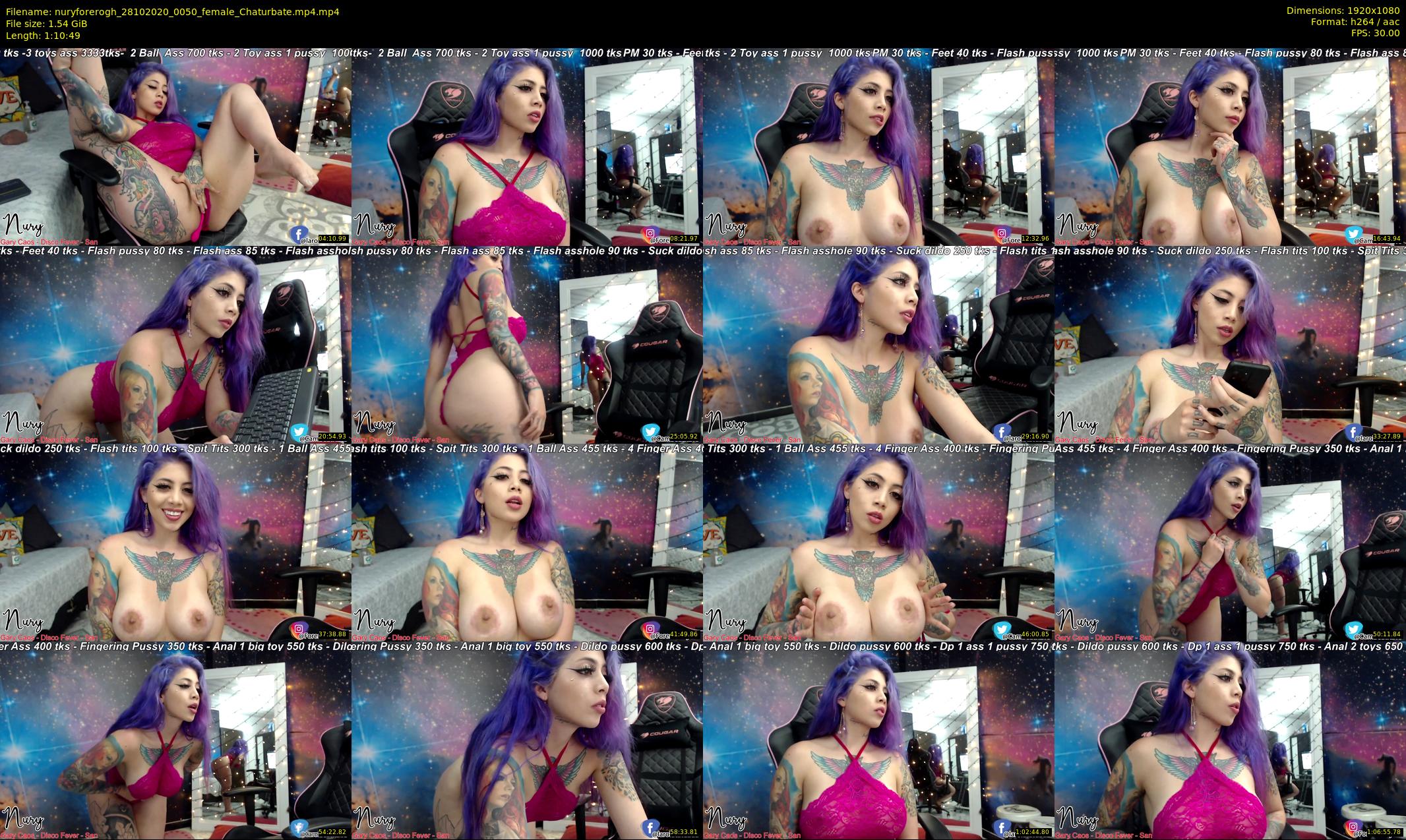 nuryforerogh — 71 minute Chaturbate female cam show recording, 1080p, Oct 28, 2020