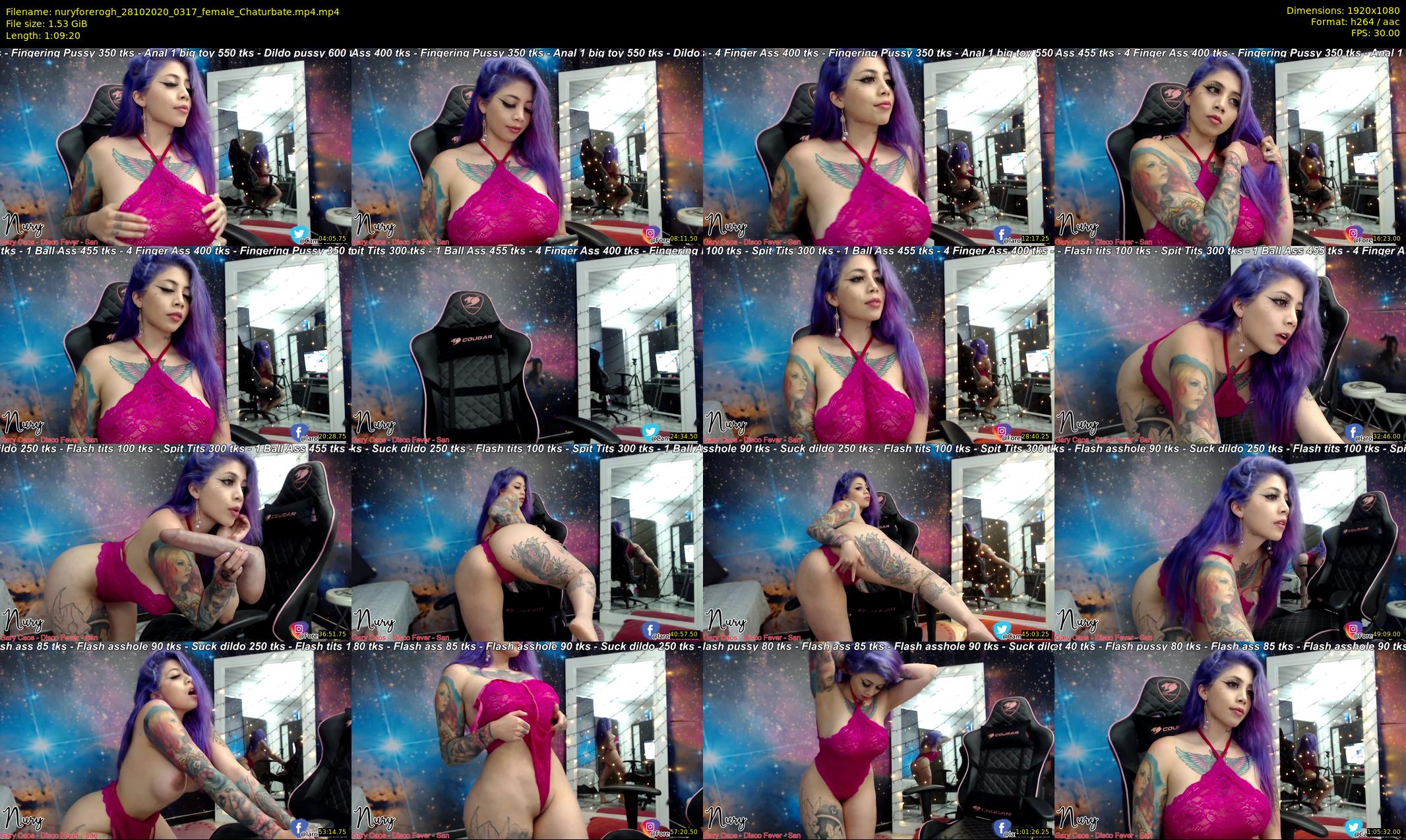 nuryforerogh — 70 minute Chaturbate female cam show recording, 1080p, Oct 28, 2020