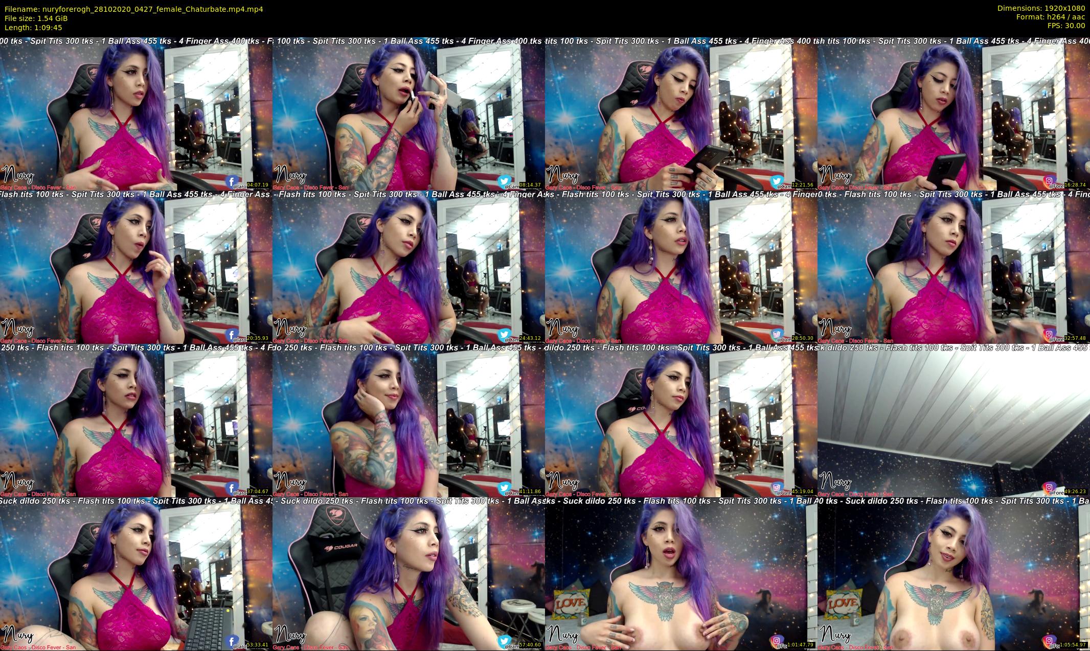nuryforerogh — 70 minute Chaturbate female cam show recording, 1080p, Oct 28, 2020