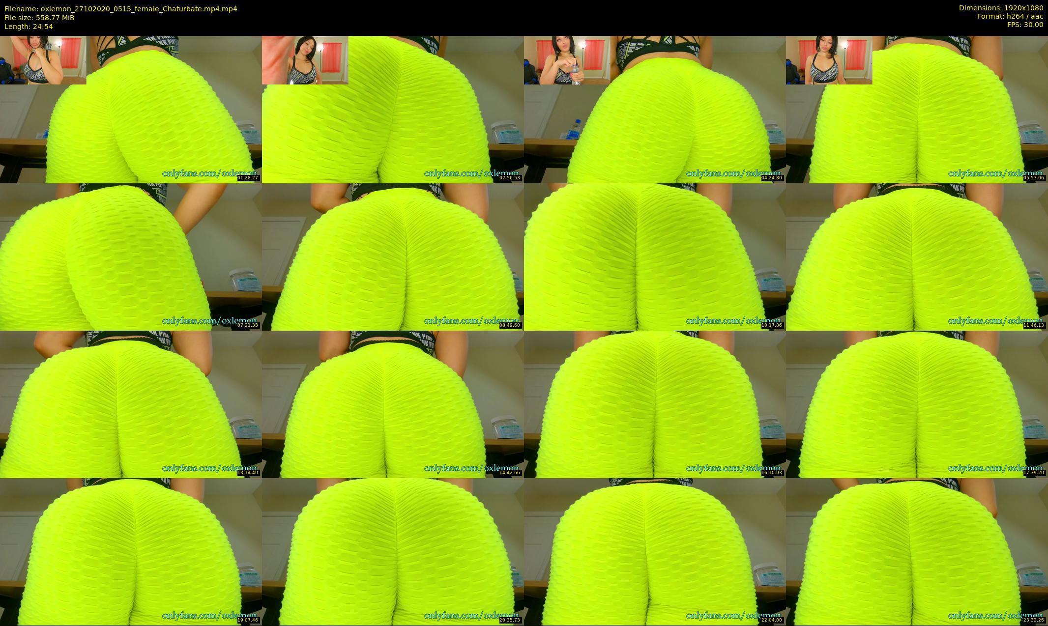 oxlemon — 25 minute Chaturbate female cam show recording, 1080p, Oct 27, 2020