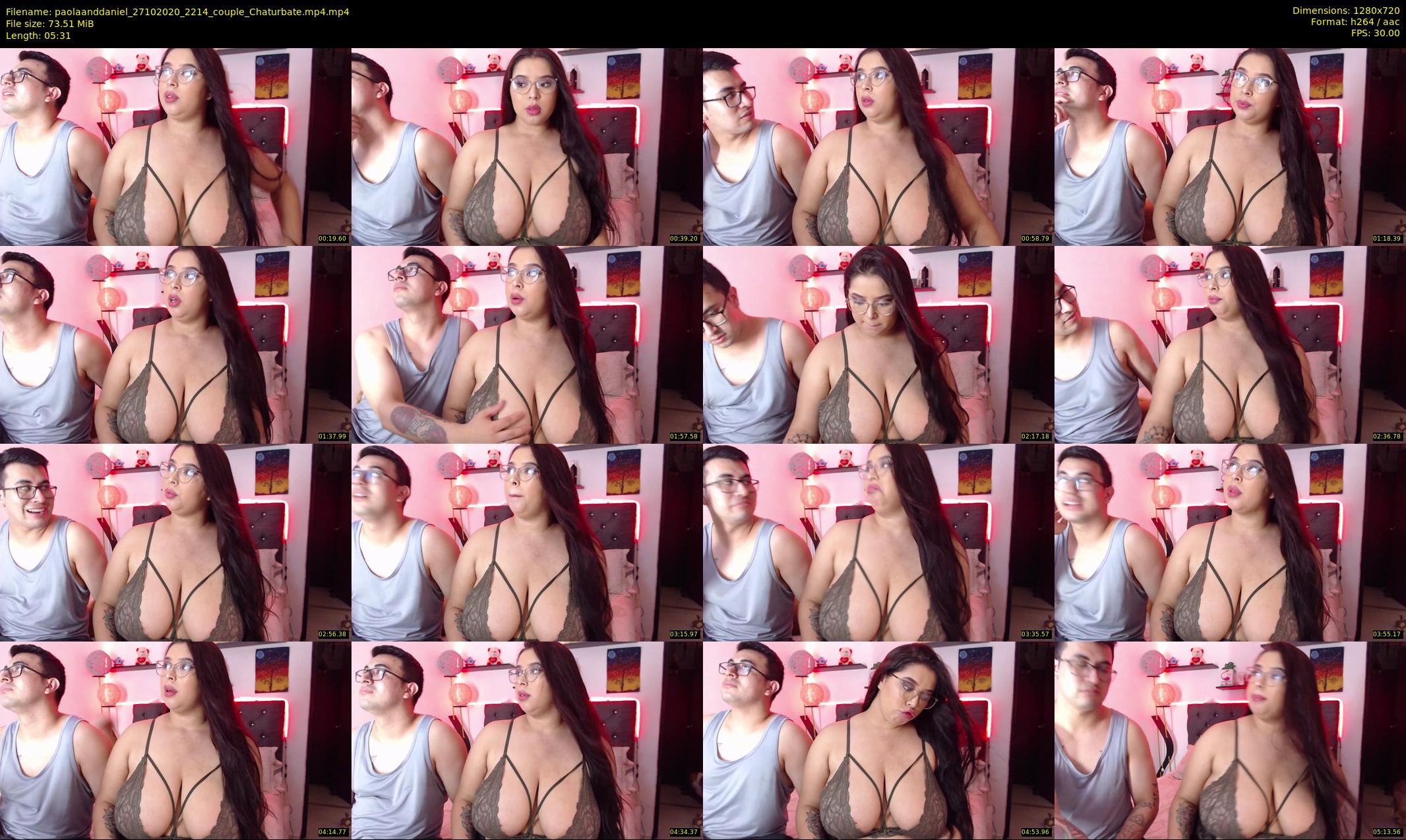 paolaanddaniel — 6 minute Chaturbate couple cam show recording, 720p, Oct 27, 2020