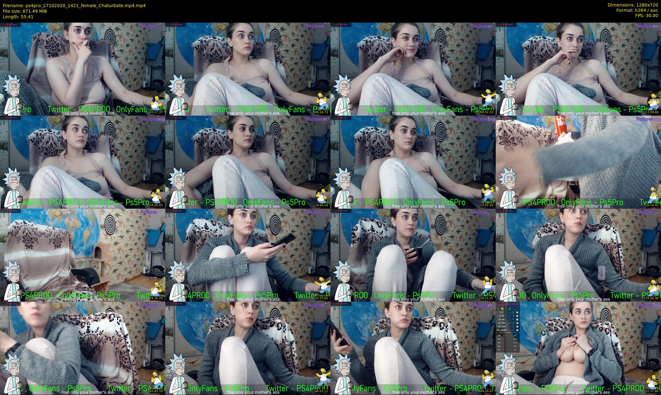 ps4pro — 56 minute Chaturbate female cam show recording, 720p, Oct 27, 2020