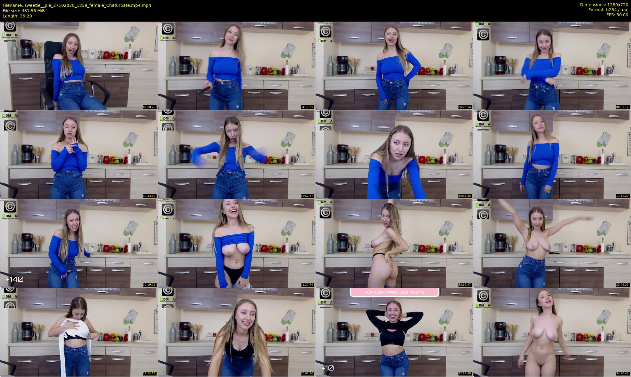 sweetie__pie — 37 minute Chaturbate female cam show recording, 720p, Oct 27, 2020