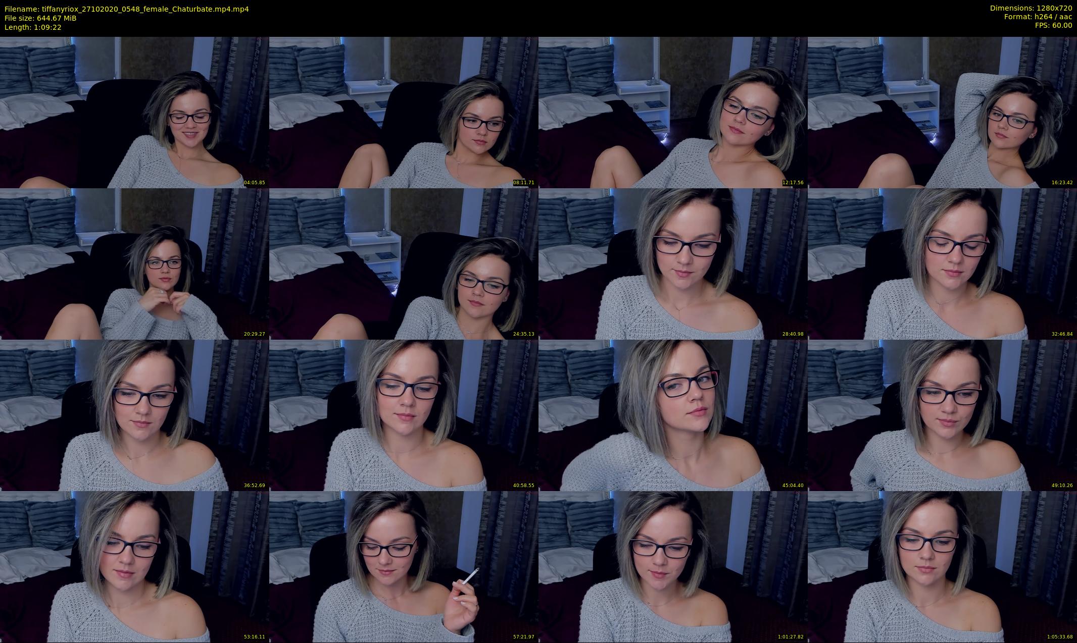 tiffanyriox — 70 minute Chaturbate female cam show recording, 720p, Oct 27, 2020