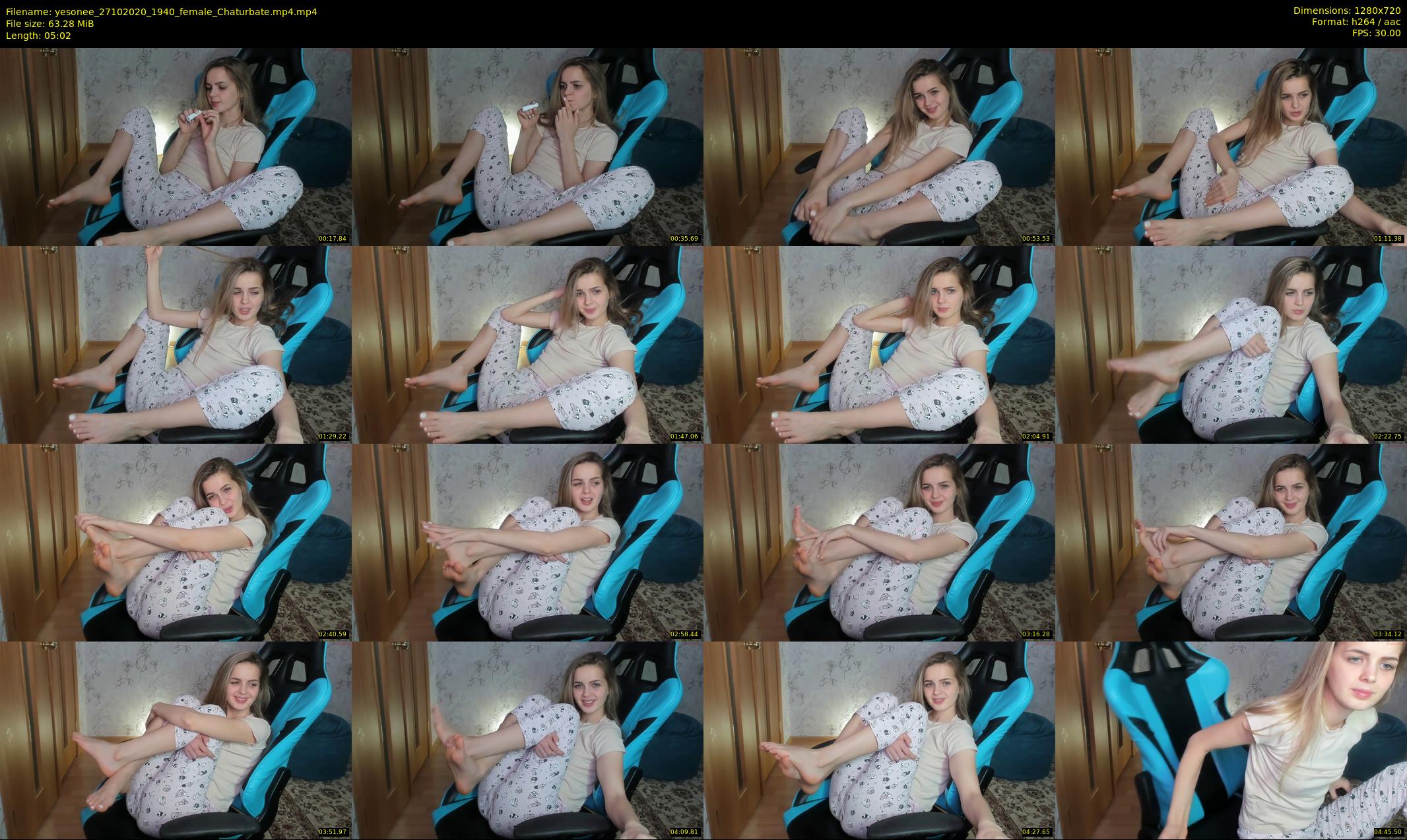 yesonee — 6 minute Chaturbate female cam show recording, 720p, Oct 27, 2020