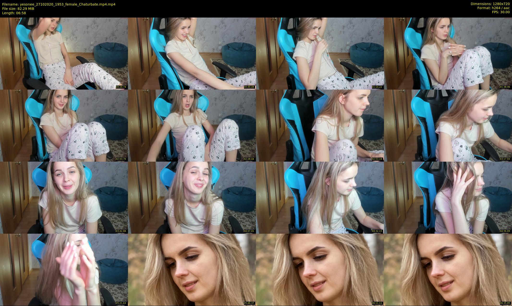 yesonee — 7 minute Chaturbate female cam show recording, 720p, Oct 27, 2020