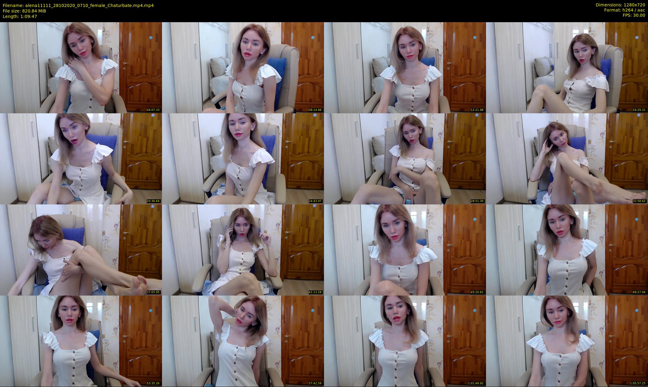 alena11111 — 70 minute Chaturbate female cam show recording, 720p, Oct 28, 2020