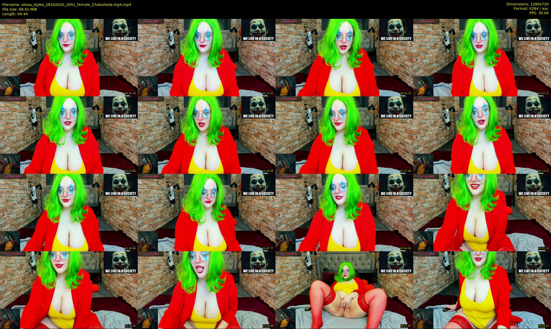 alissa_styles — 5 minute Chaturbate female cam show recording, 720p, Oct 28, 2020