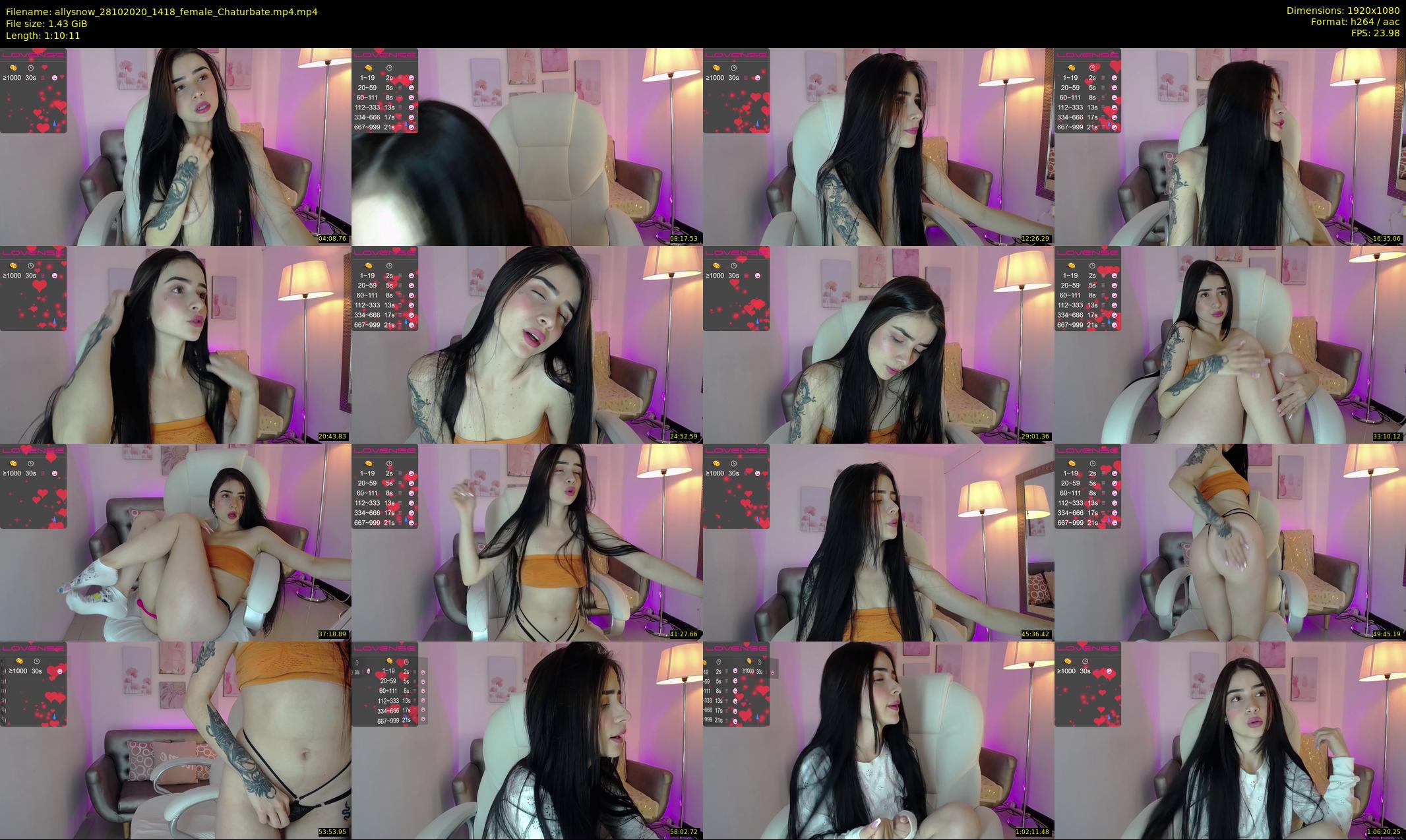 allysnow — 71 minute Chaturbate female cam show recording, 1080p, Oct 28, 2020