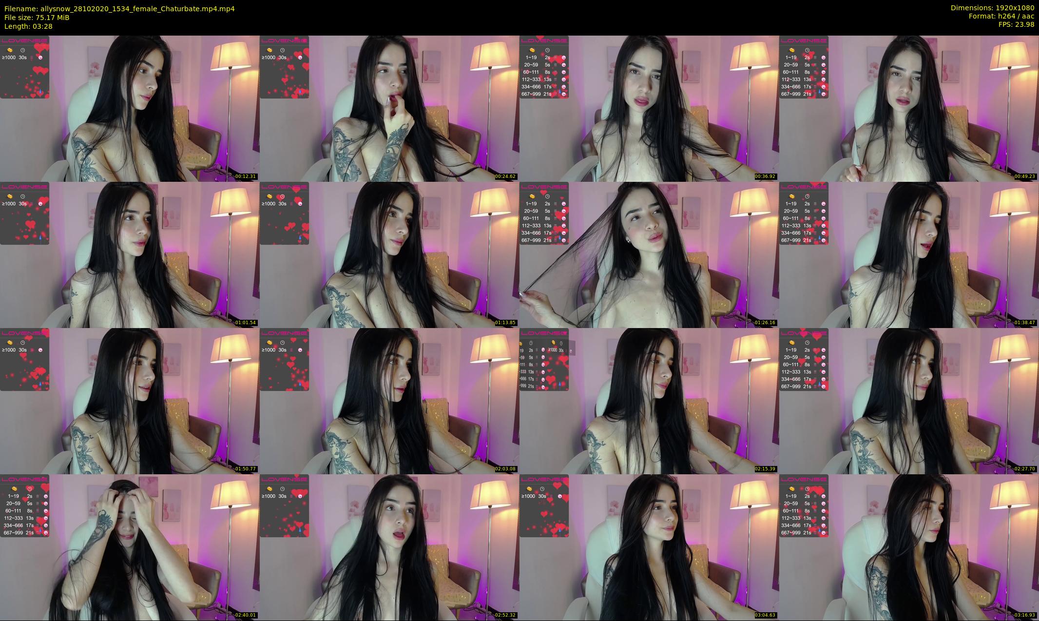 allysnow — 4 minute Chaturbate female cam show recording, 1080p, Oct 28, 2020