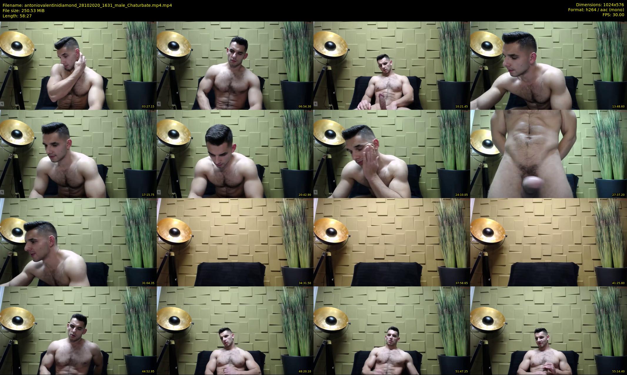 antoniovalentinidiamond — 59 minute Chaturbate male cam show recording, 480p, Oct 28, 2020