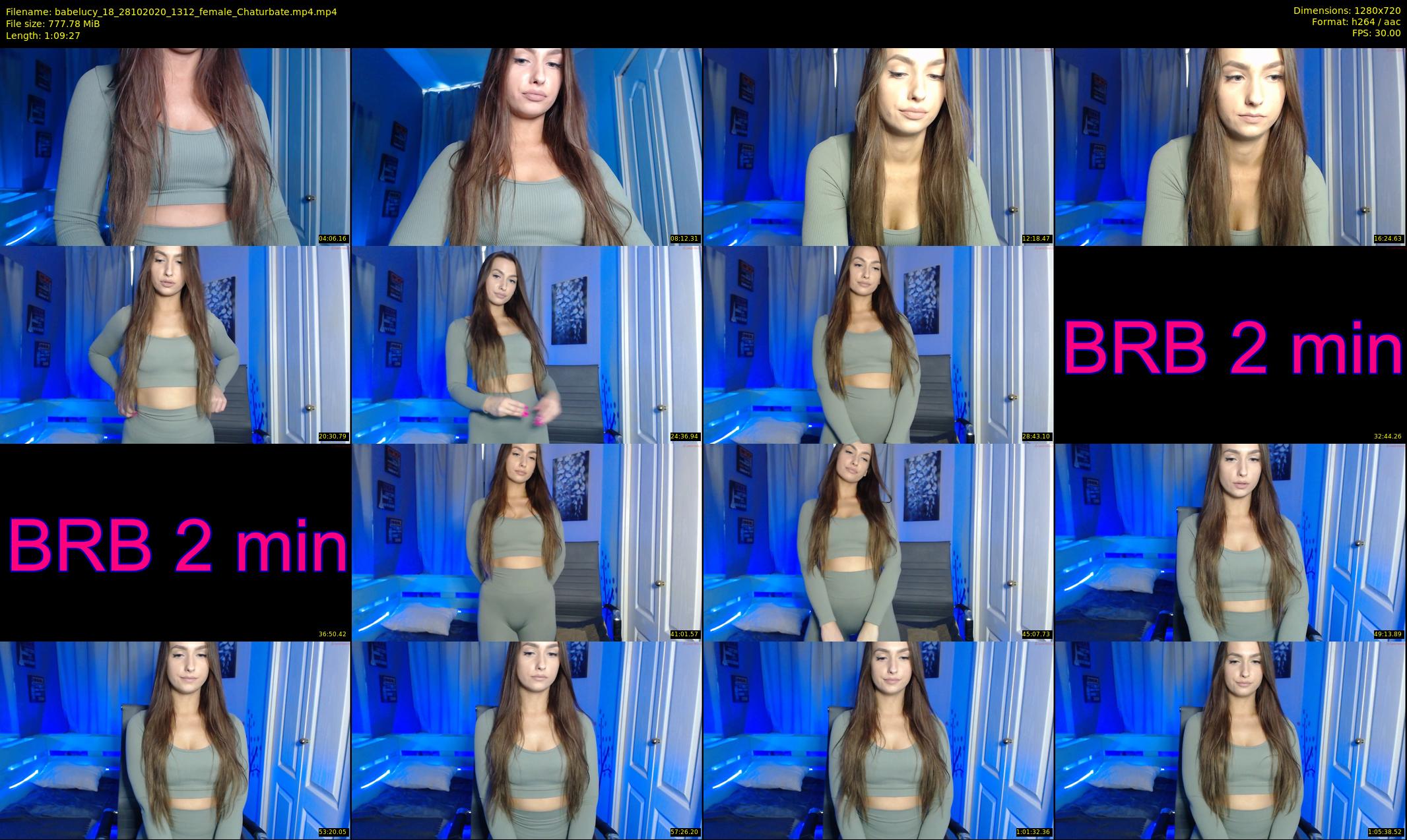 babelucy_18 — 70 minute Chaturbate female cam show recording, 720p, Oct 28, 2020