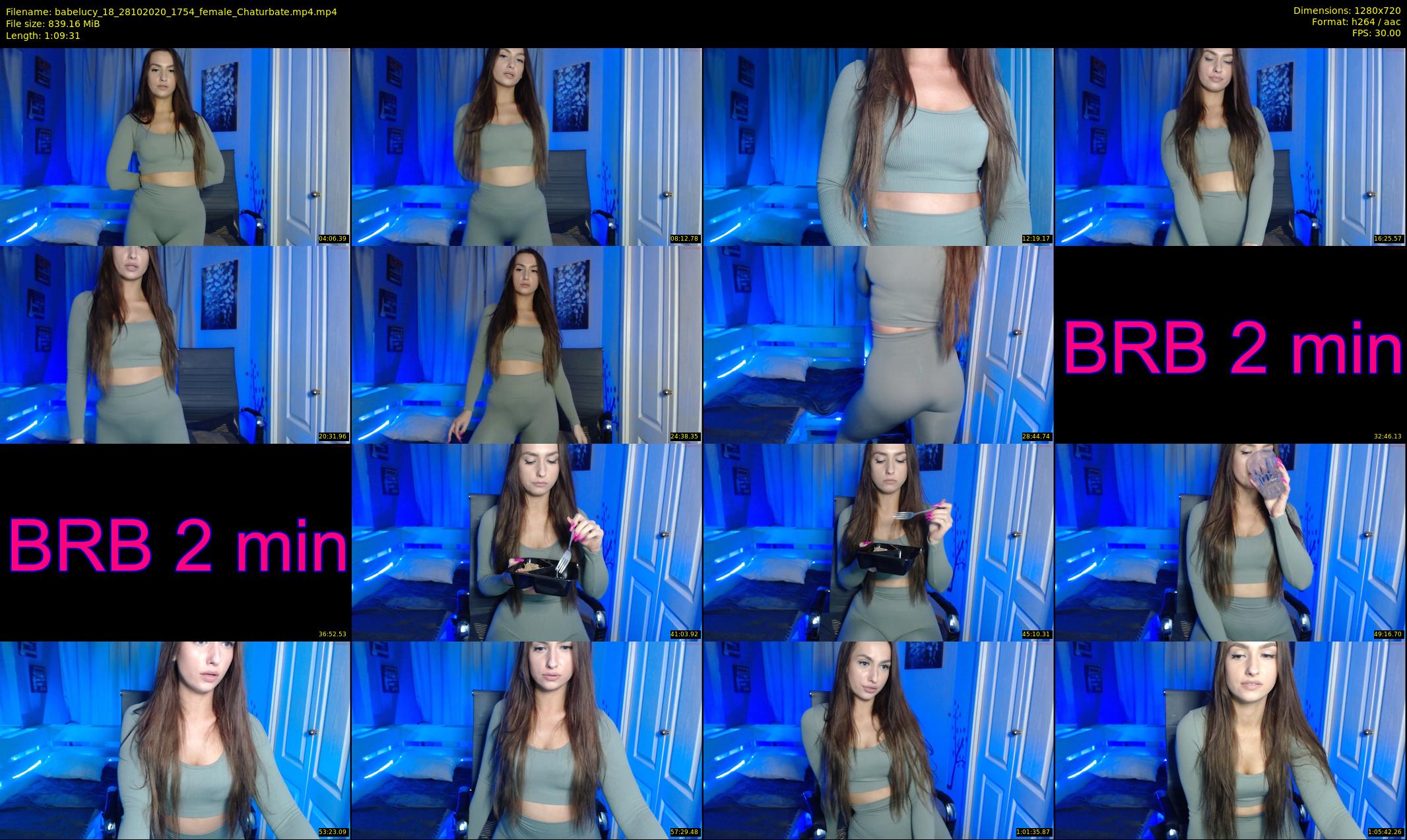 babelucy_18 — 70 minute Chaturbate female cam show recording, 720p, Oct 28, 2020
