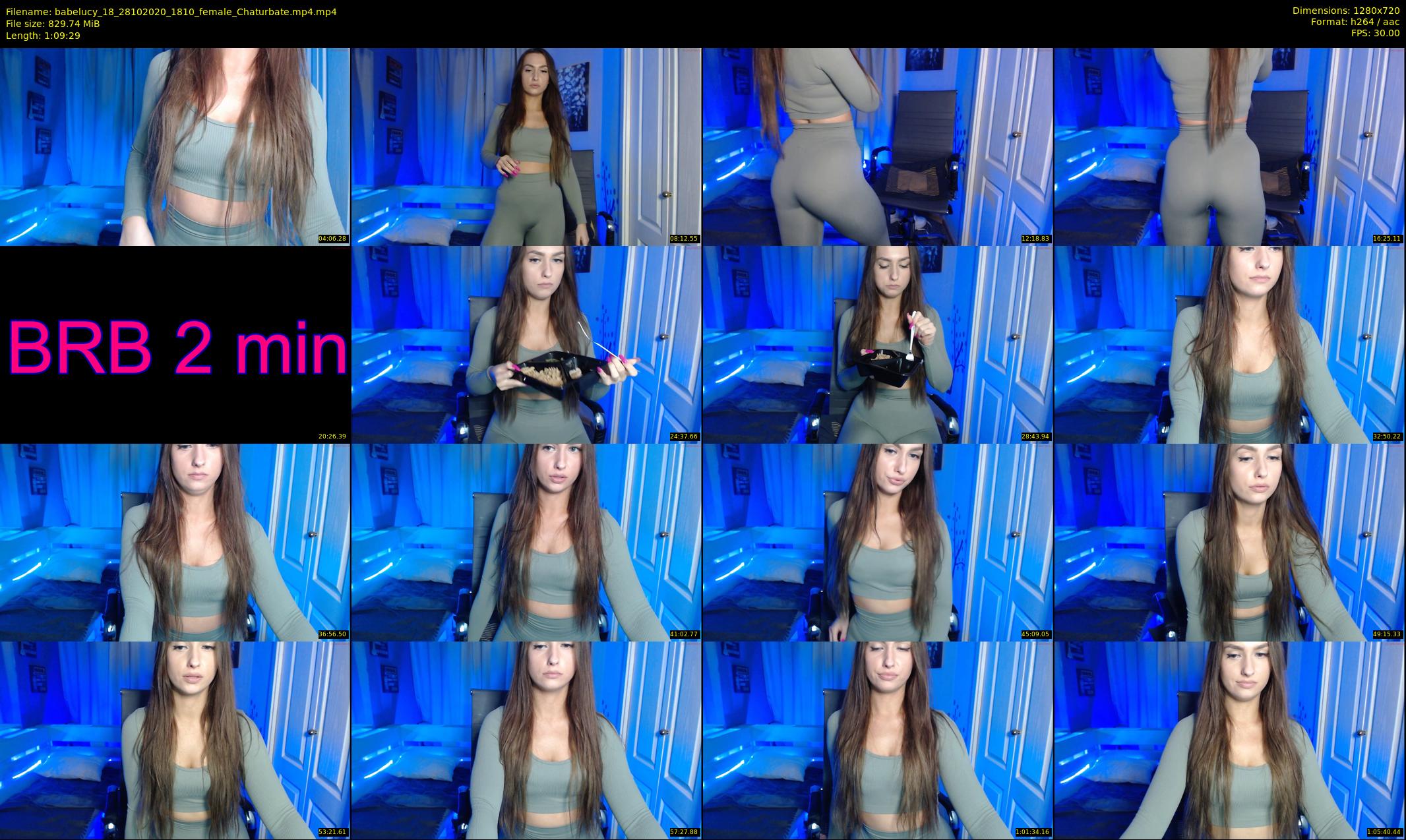 babelucy_18 — 70 minute Chaturbate female cam show recording, 720p, Oct 28, 2020