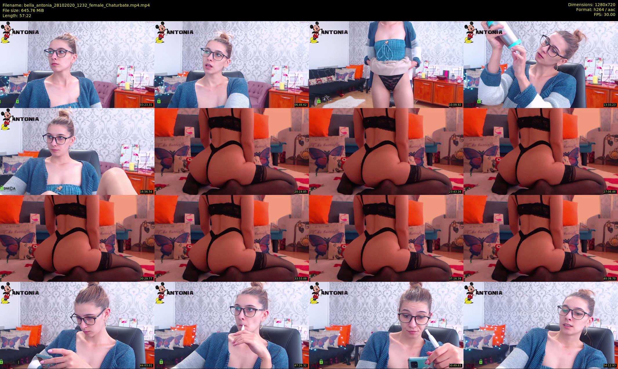 bella_antonia — 58 minute Chaturbate female cam show recording, 720p, Oct 28, 2020