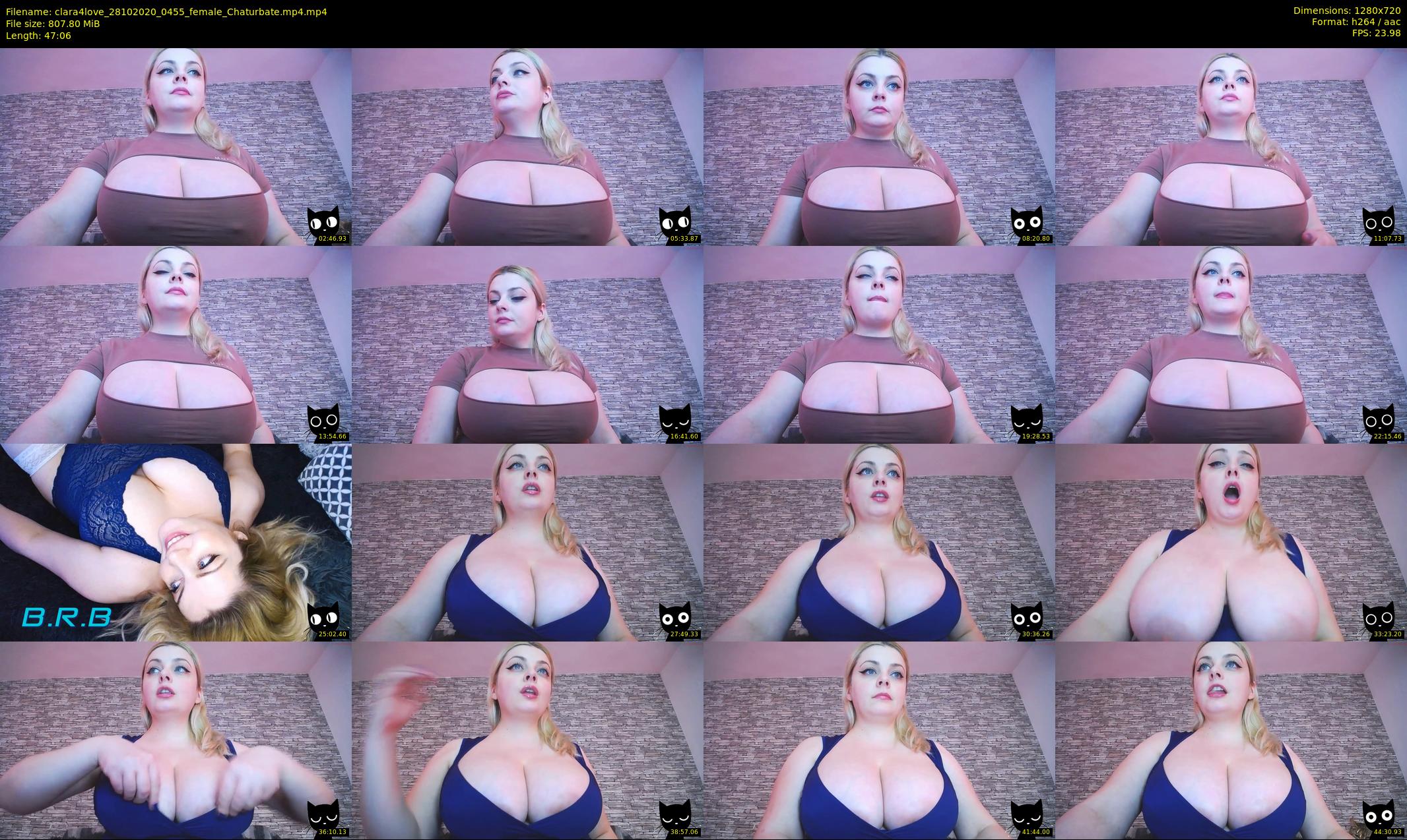 clara4love — 48 minute Chaturbate female cam show recording, 720p, Oct 28, 2020