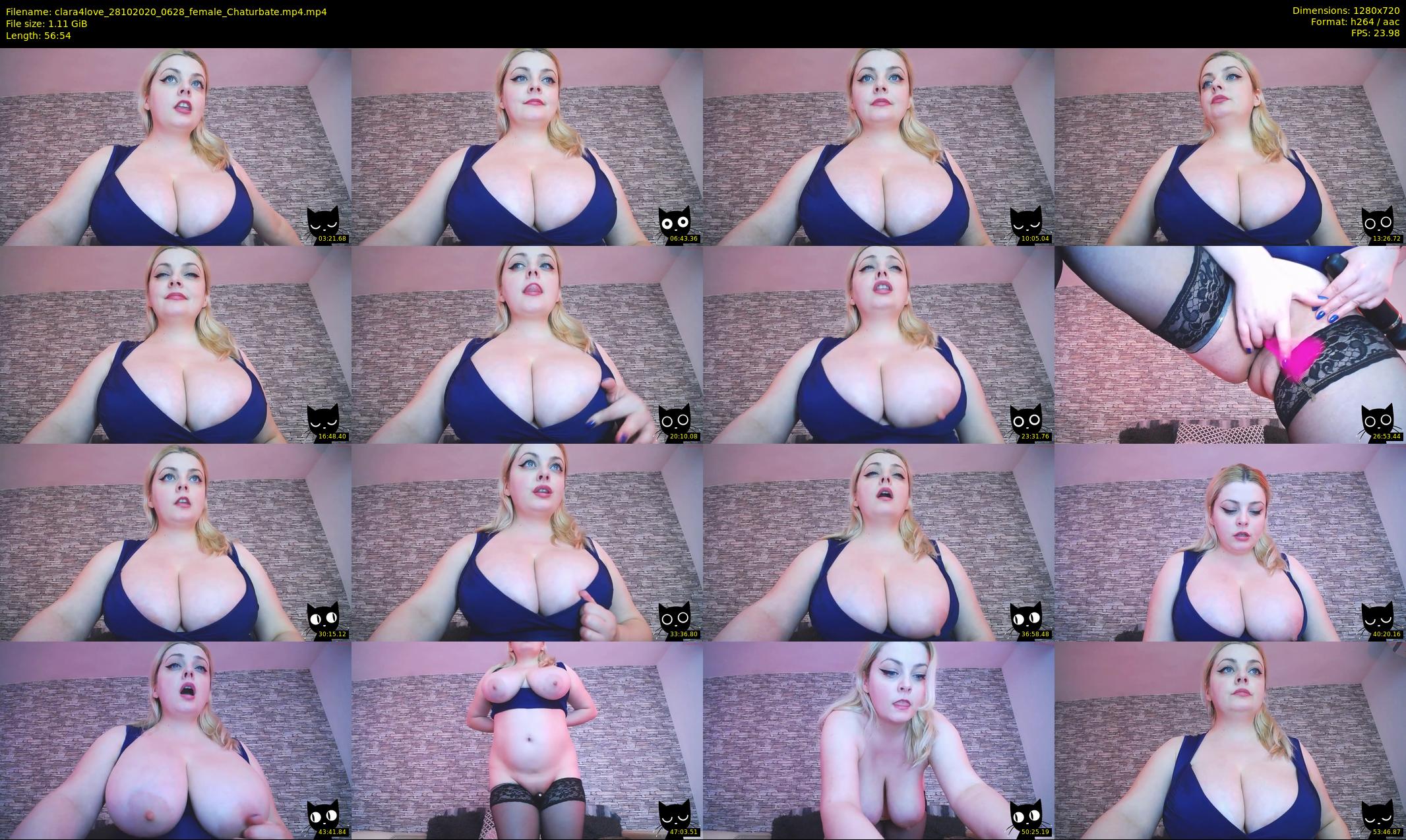 clara4love — 57 minute Chaturbate female cam show recording, 720p, Oct 28, 2020
