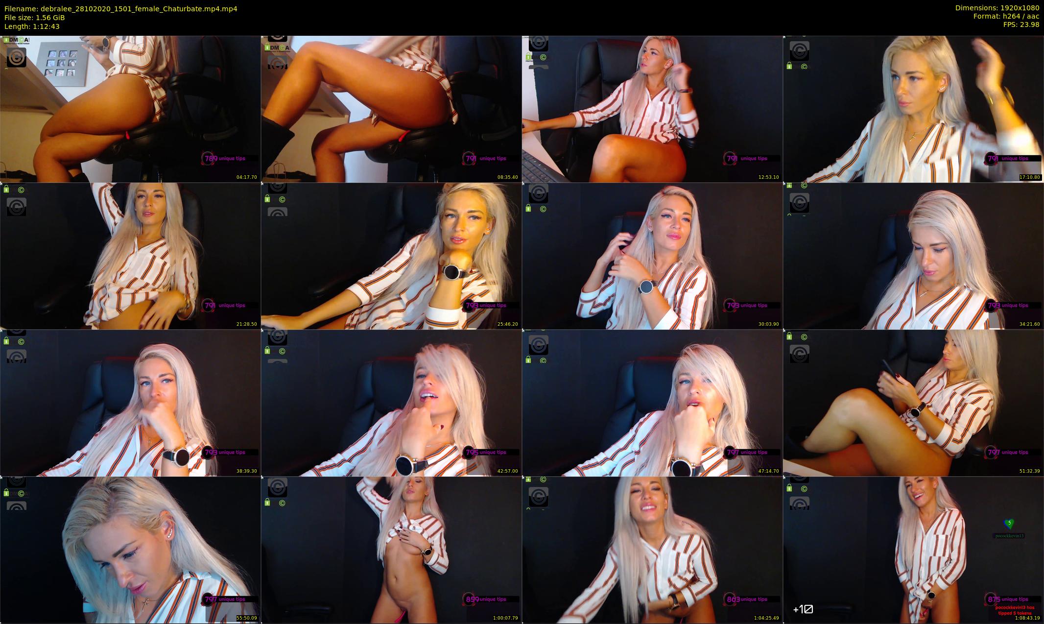 debralee — 73 minute Chaturbate female cam show recording, 1080p, Oct 28, 2020