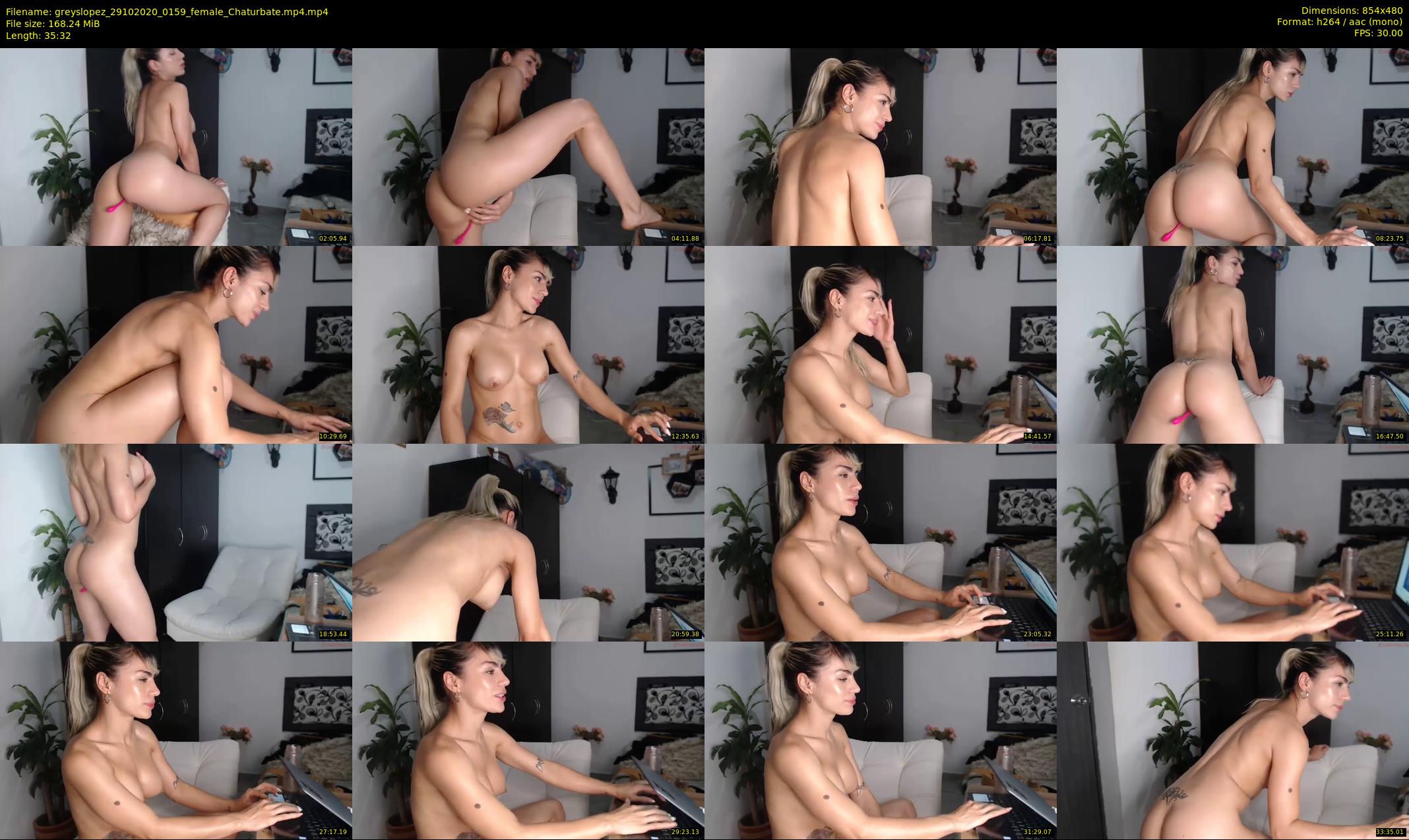 greyslopez — 36 minute Chaturbate female cam show recording, 480p, Oct 29, 2020