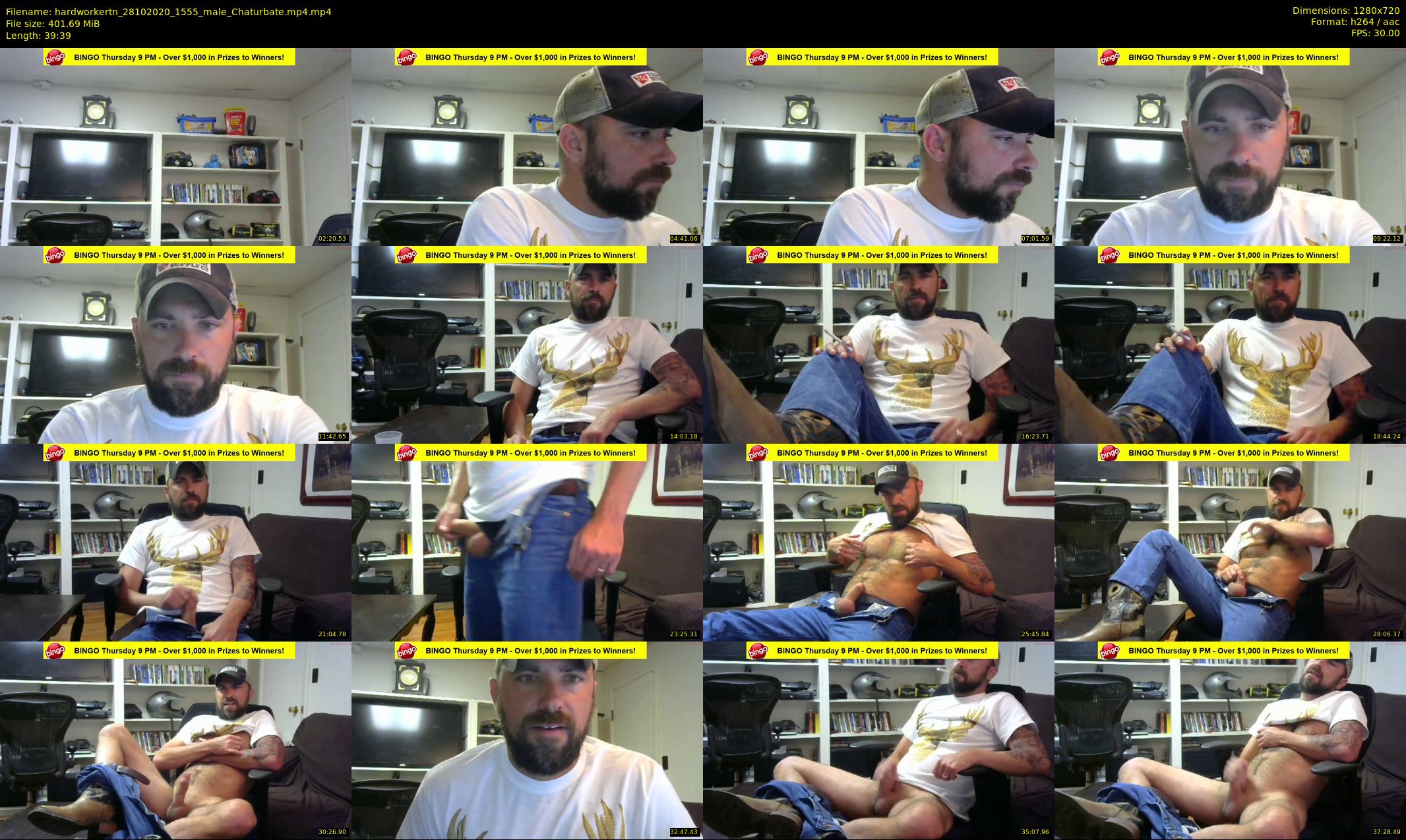 hardworkertn — 40 minute Chaturbate male cam show recording, 720p, Oct 28, 2020