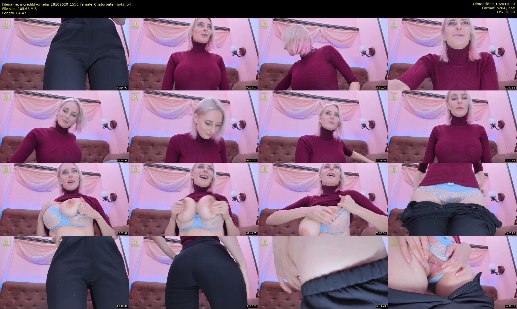 incrediblyomelia — 5 minute Chaturbate female cam show recording, 1080p, Oct 28, 2020