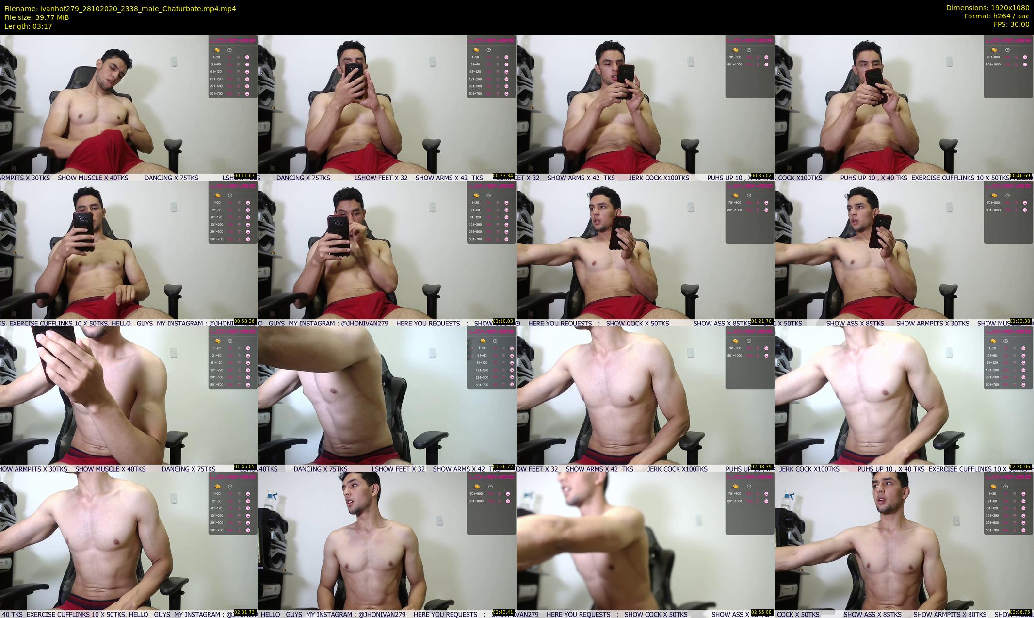 ivanhot279 — 4 minute Chaturbate male cam show recording, 1080p, Oct 28, 2020