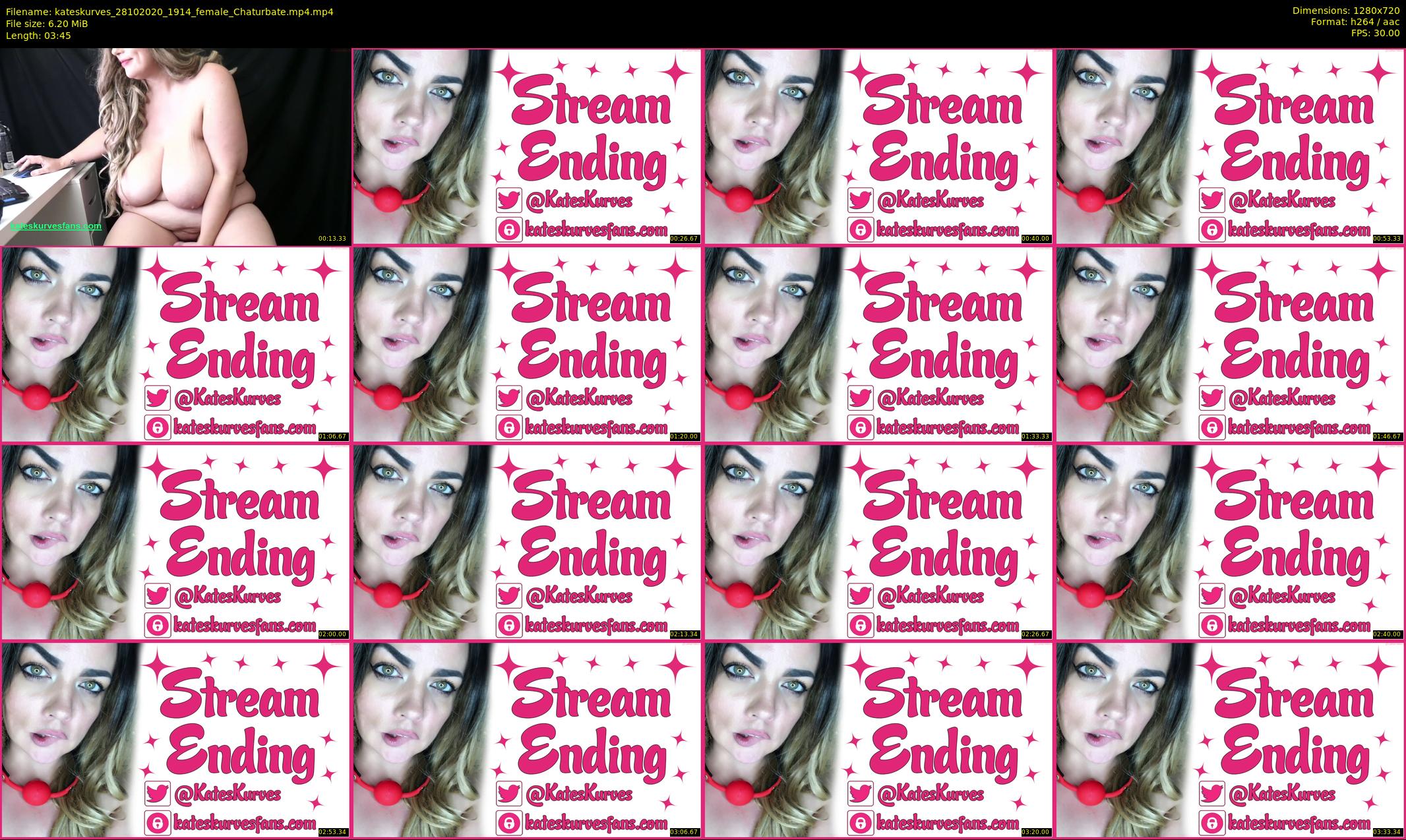 kateskurves — 4 minute Chaturbate female cam show recording, 720p, Oct 28, 2020