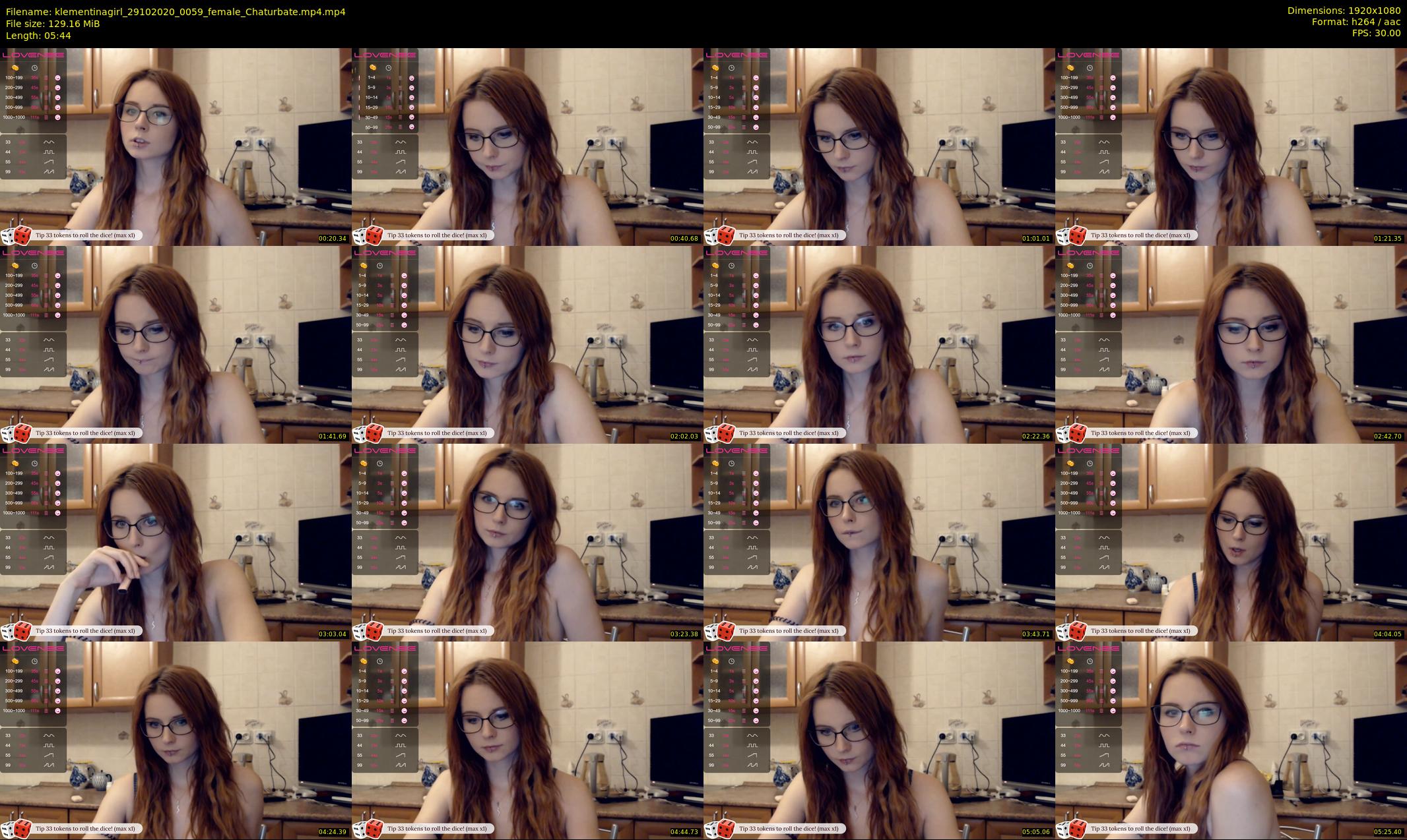 klementinagirl — 6 minute Chaturbate female cam show recording, 1080p, Oct 29, 2020