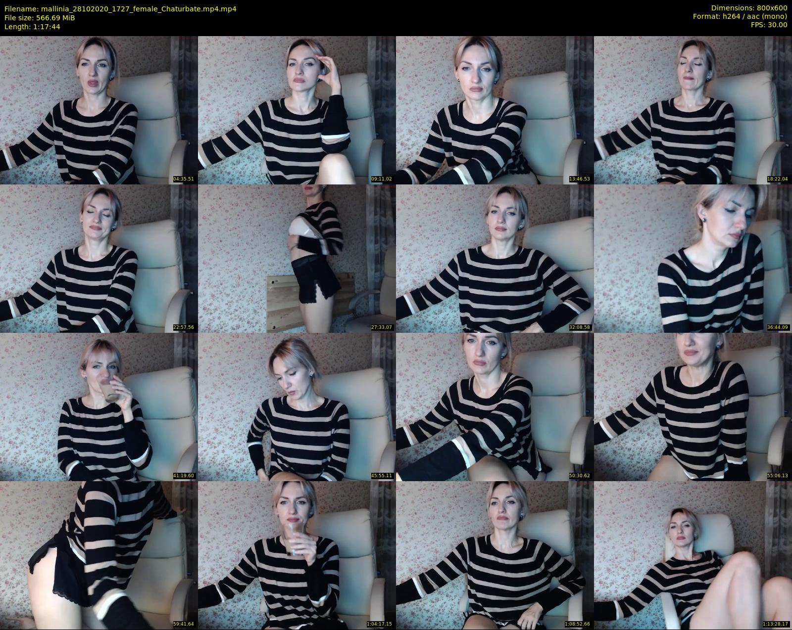 mallinia — 78 minute Chaturbate female cam show recording, 480p, Oct 28, 2020