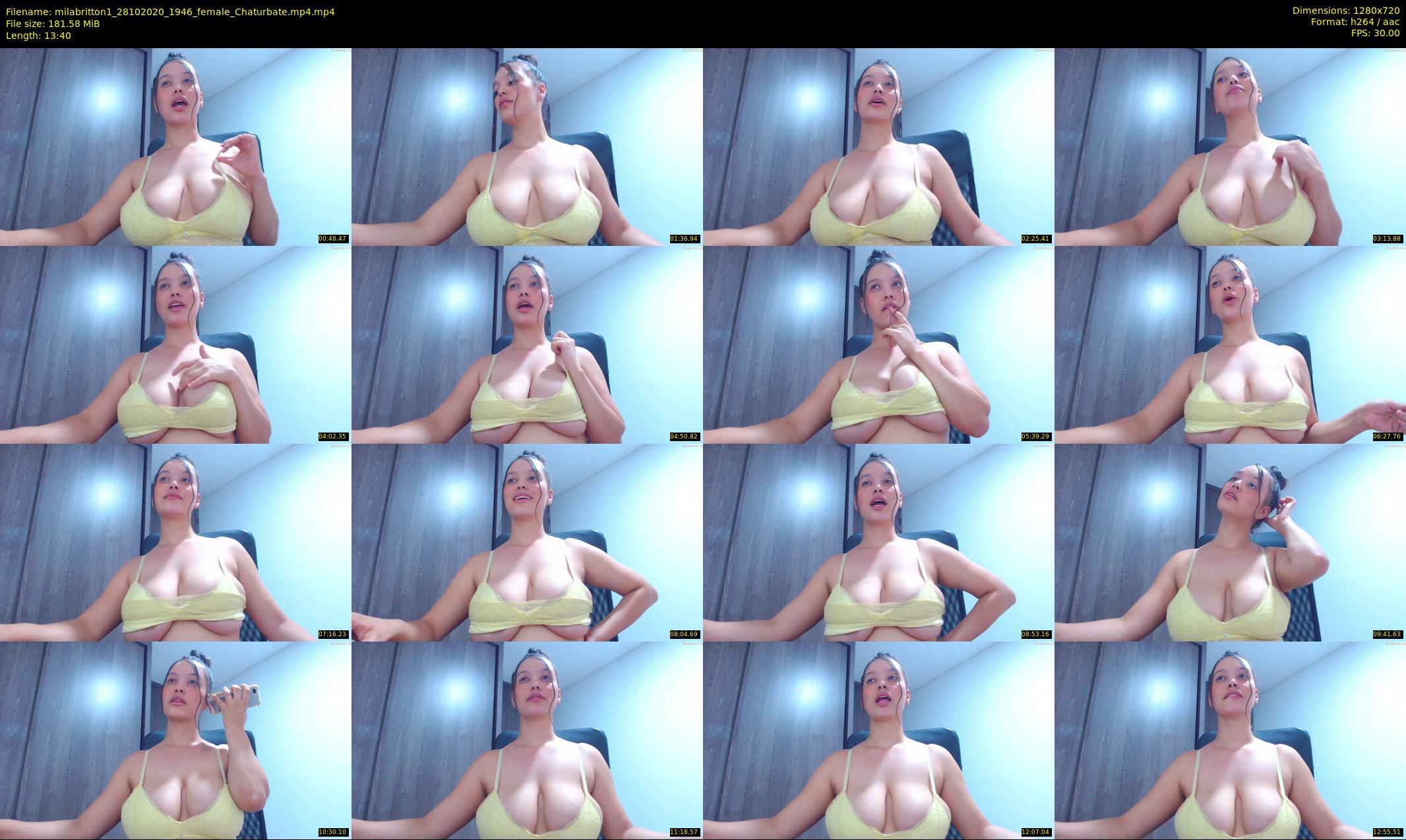 milabritton1 — 14 minute Chaturbate female cam show recording, 720p, Oct 28, 2020