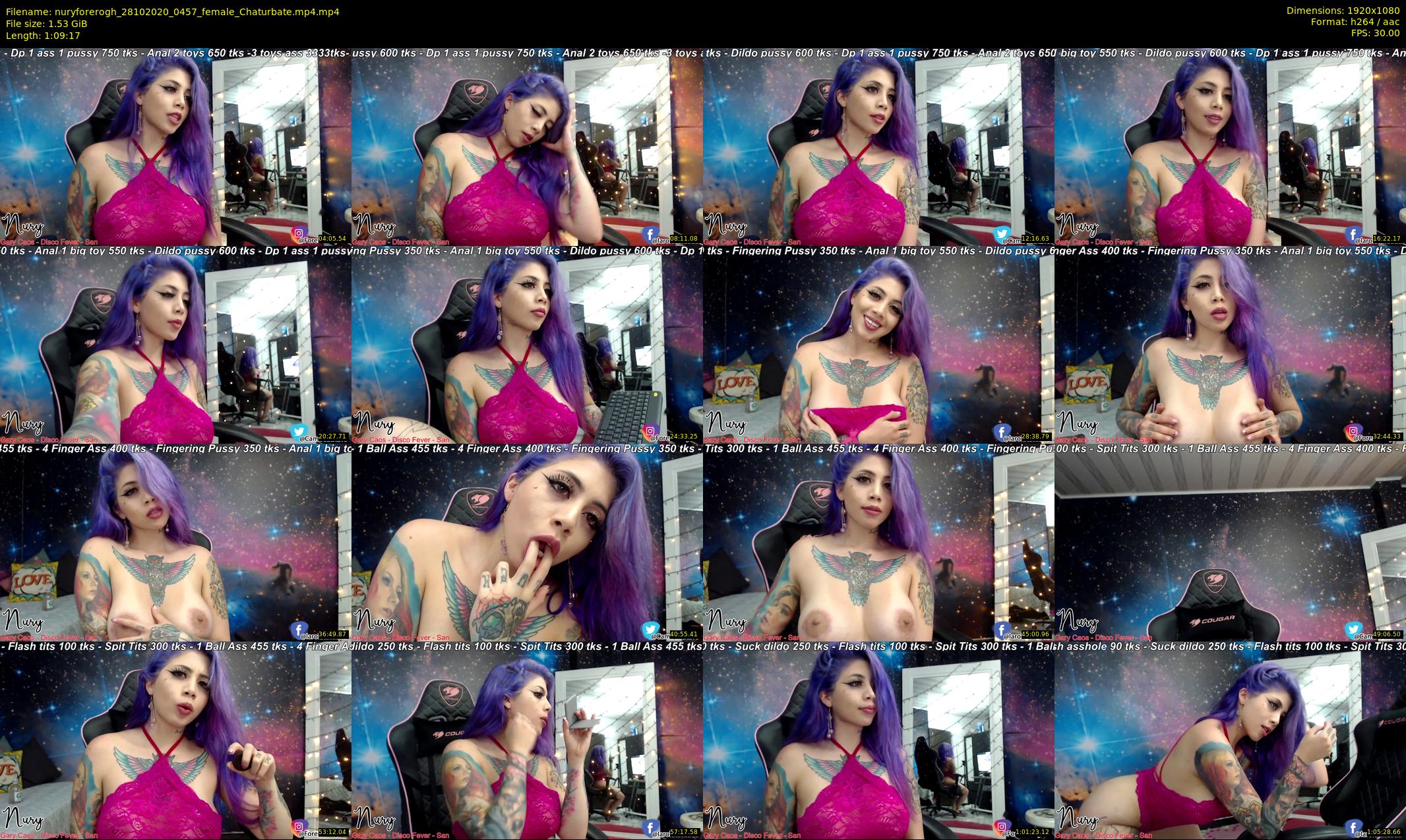 nuryforerogh — 70 minute Chaturbate female cam show recording, 1080p, Oct 28, 2020