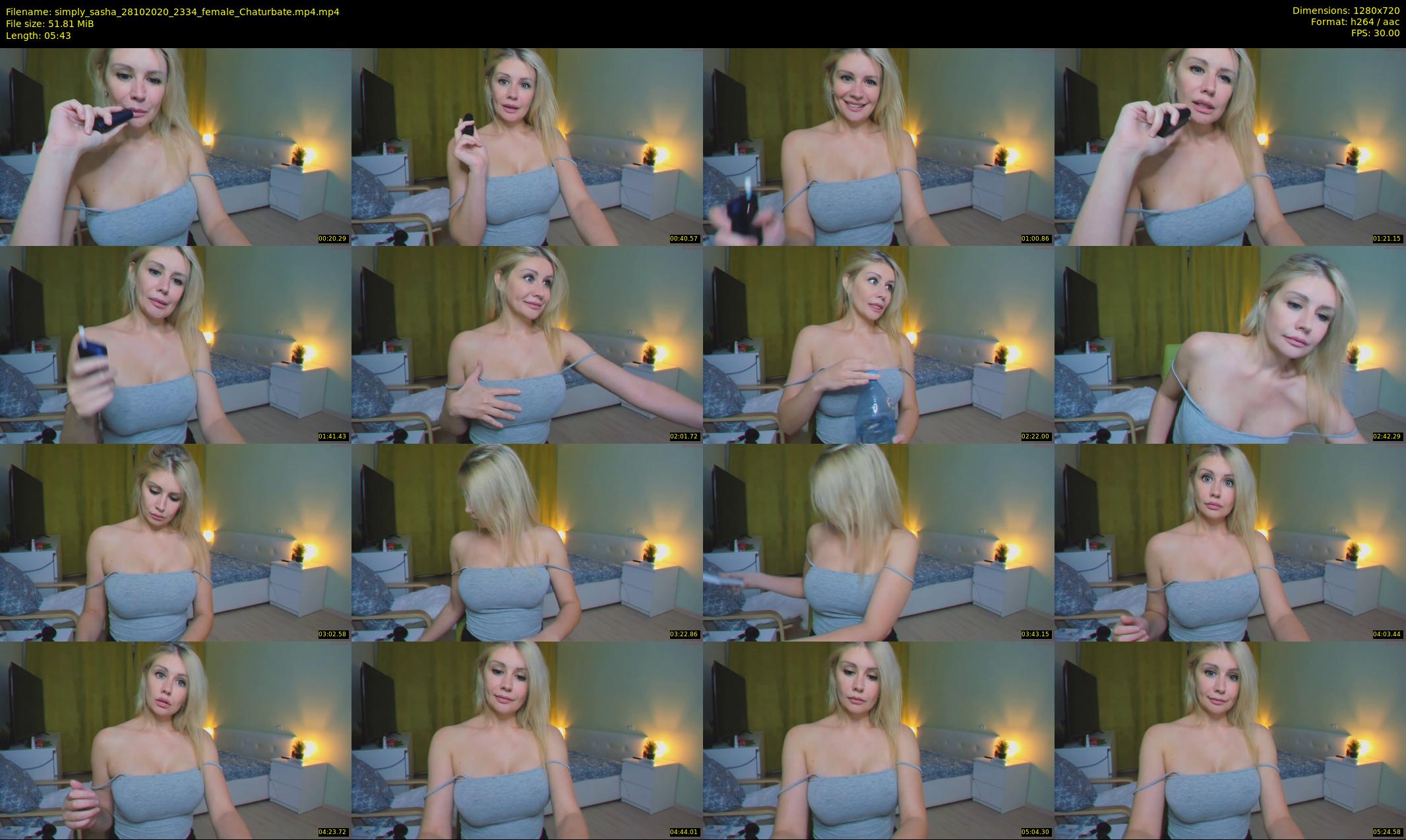 simply_sasha — 6 minute Chaturbate female cam show recording, 720p, Oct 28, 2020