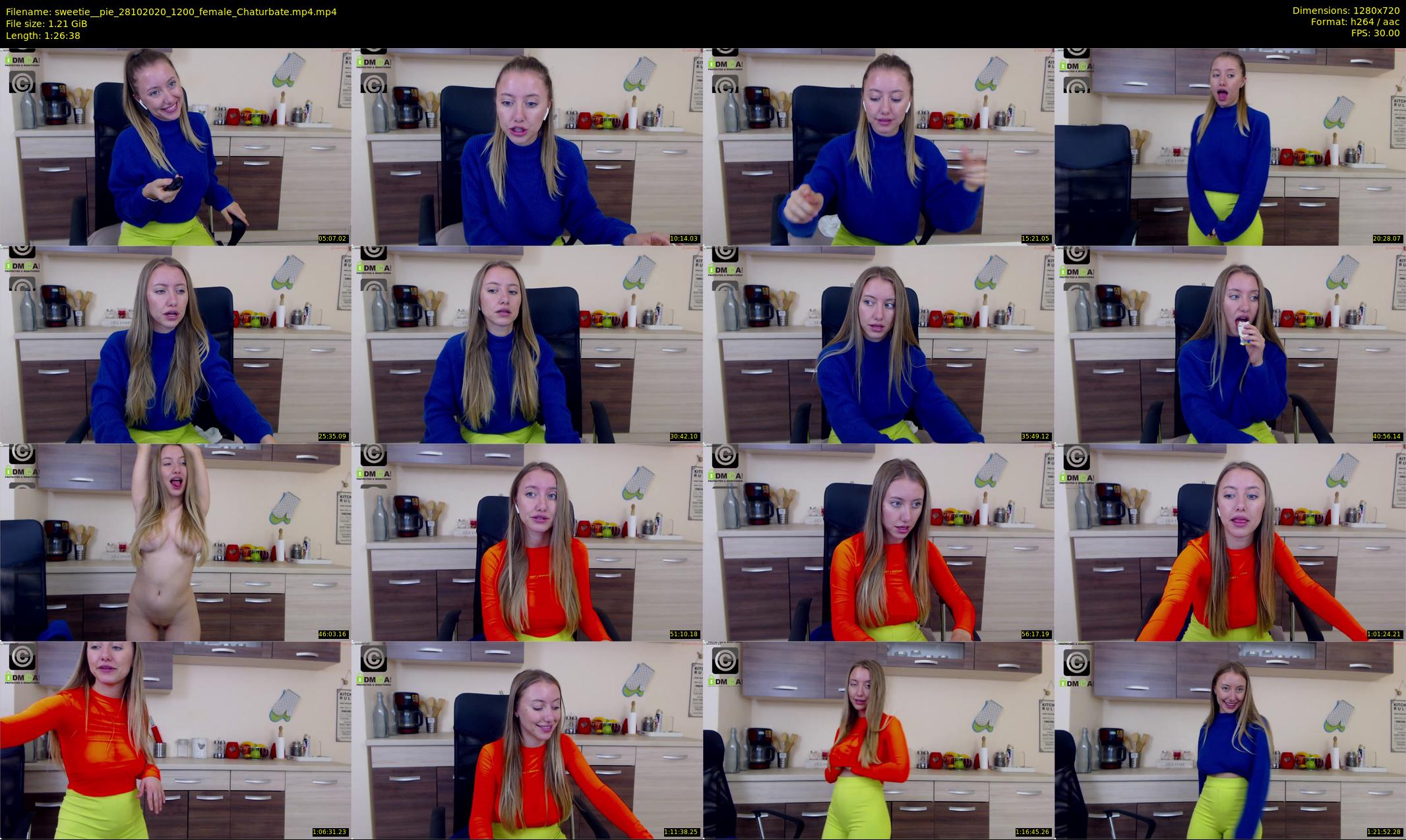 sweetie__pie — 87 minute Chaturbate female cam show recording, 720p, Oct 28, 2020