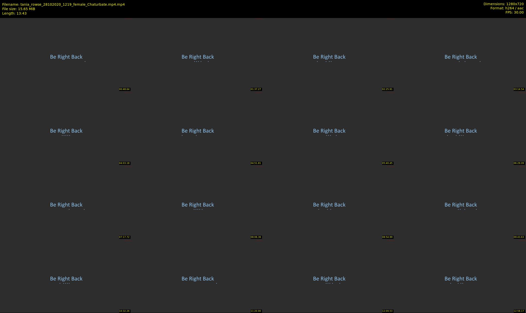 tania_rowse — 14 minute Chaturbate female cam show recording, 720p, Oct 28, 2020