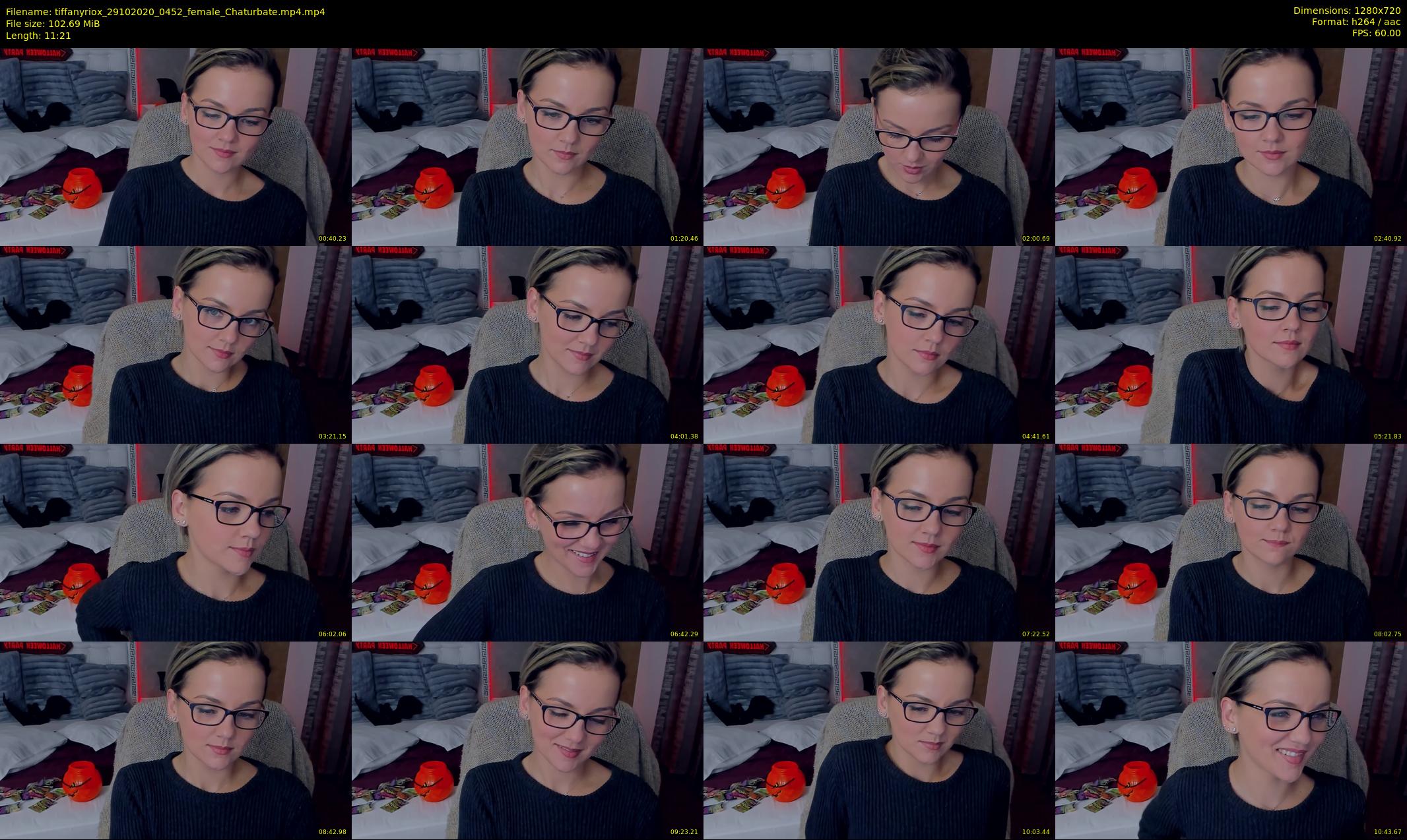 tiffanyriox — 12 minute Chaturbate female cam show recording, 720p, Oct 29, 2020