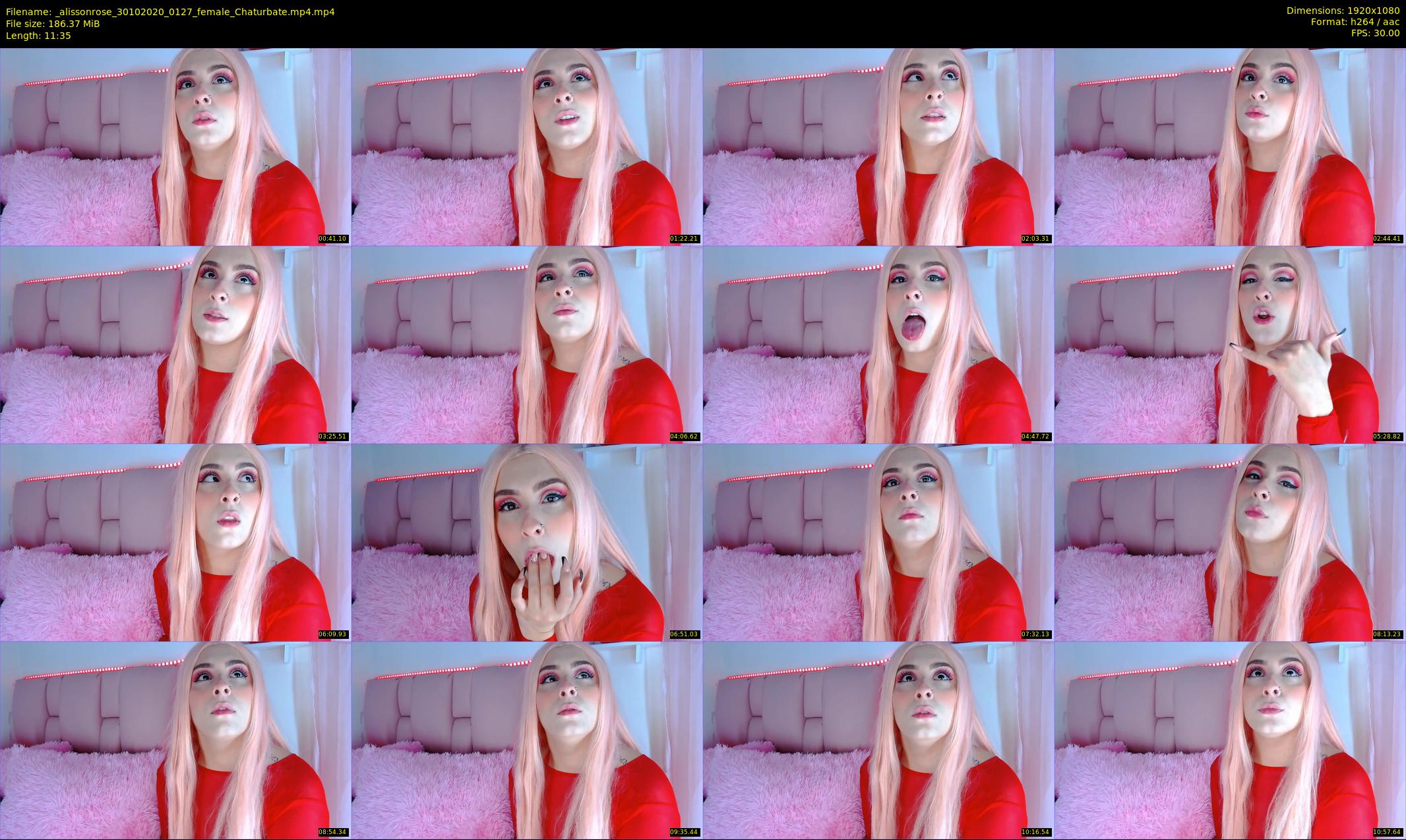 _alissonrose — 12 minute Chaturbate female cam show recording, 1080p, Oct 30, 2020