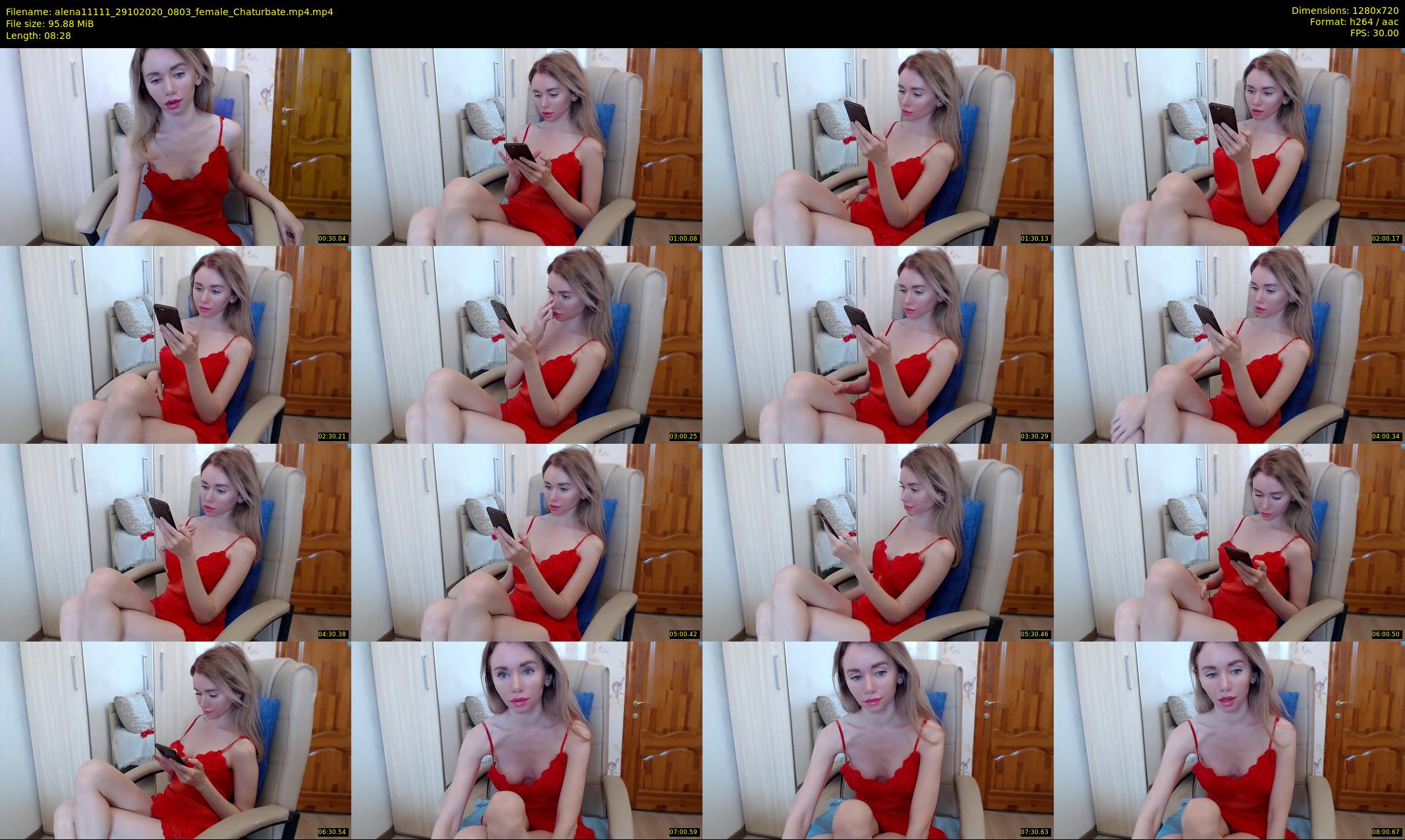 alena11111 — 9 minute Chaturbate female cam show recording, 720p, Oct 29, 2020