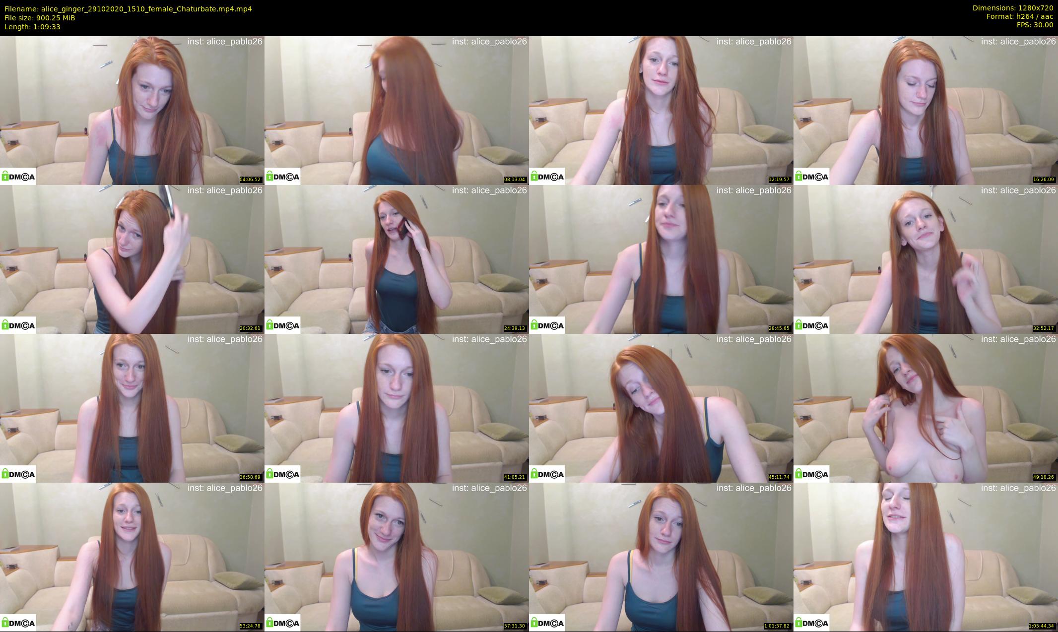 alice_ginger — 70 minute Chaturbate female cam show recording, 720p, Oct 29, 2020