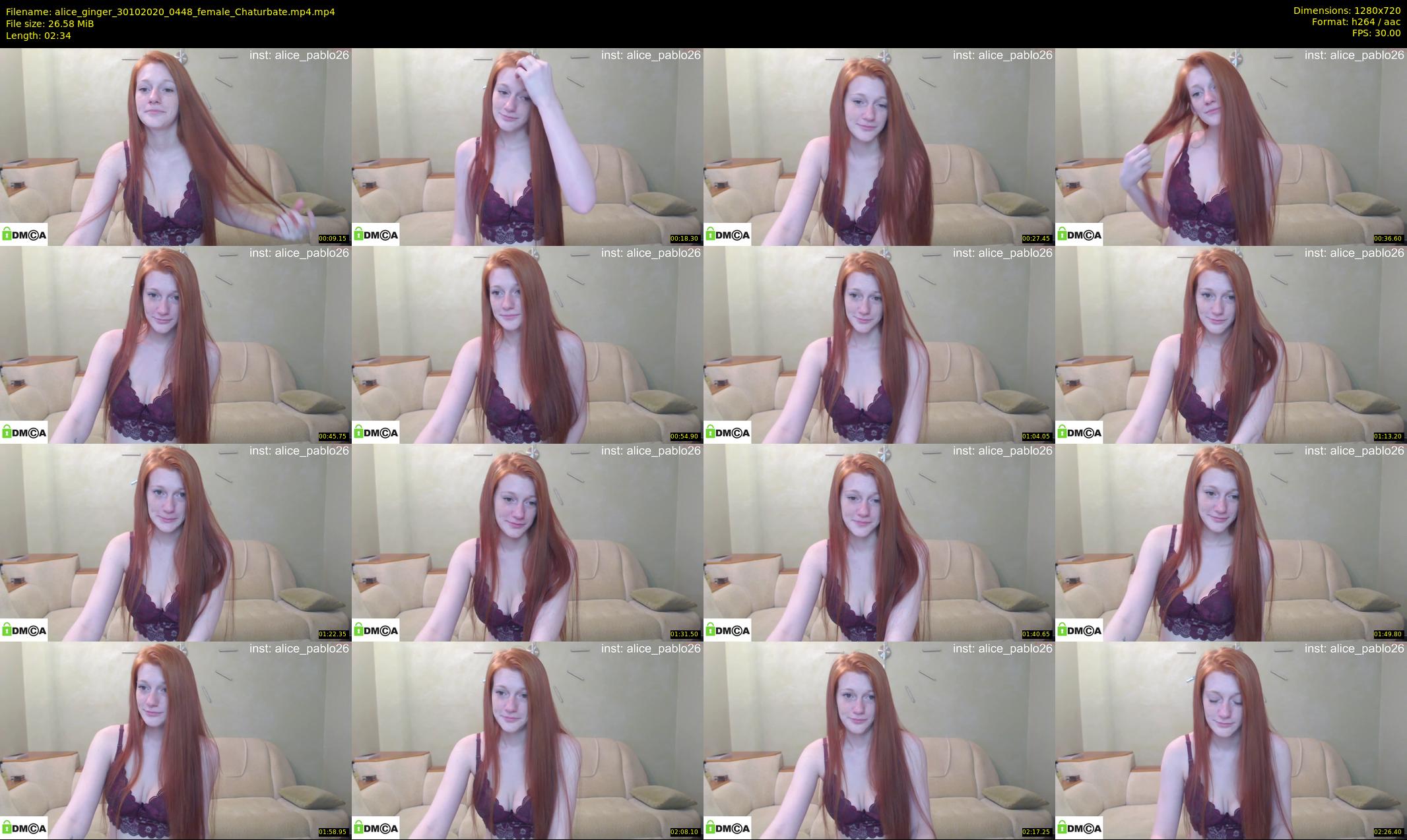 alice_ginger — 3 minute Chaturbate female cam show recording, 720p, Oct 30, 2020