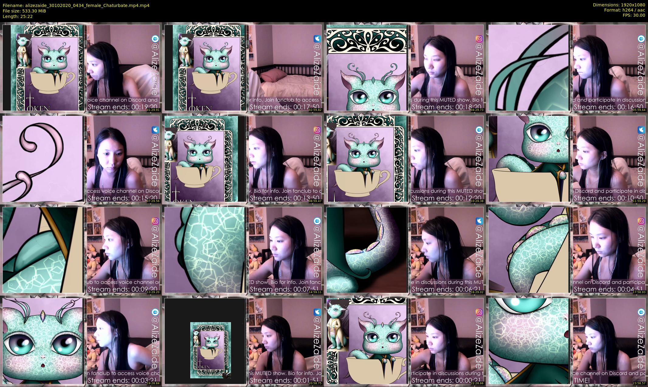alizezaide — 26 minute Chaturbate female cam show recording, 1080p, Oct 30, 2020