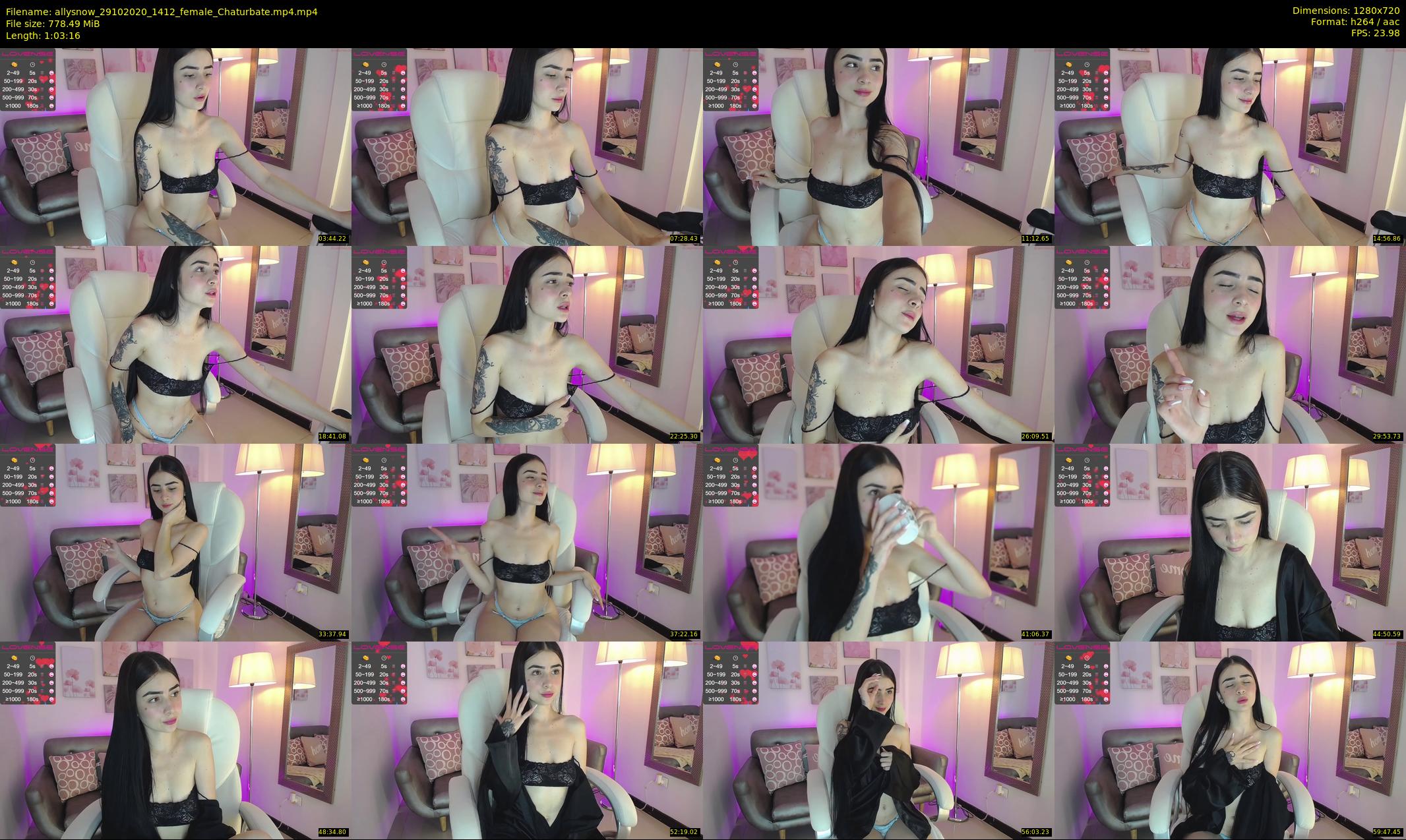 allysnow — 64 minute Chaturbate female cam show recording, 720p, Oct 29, 2020