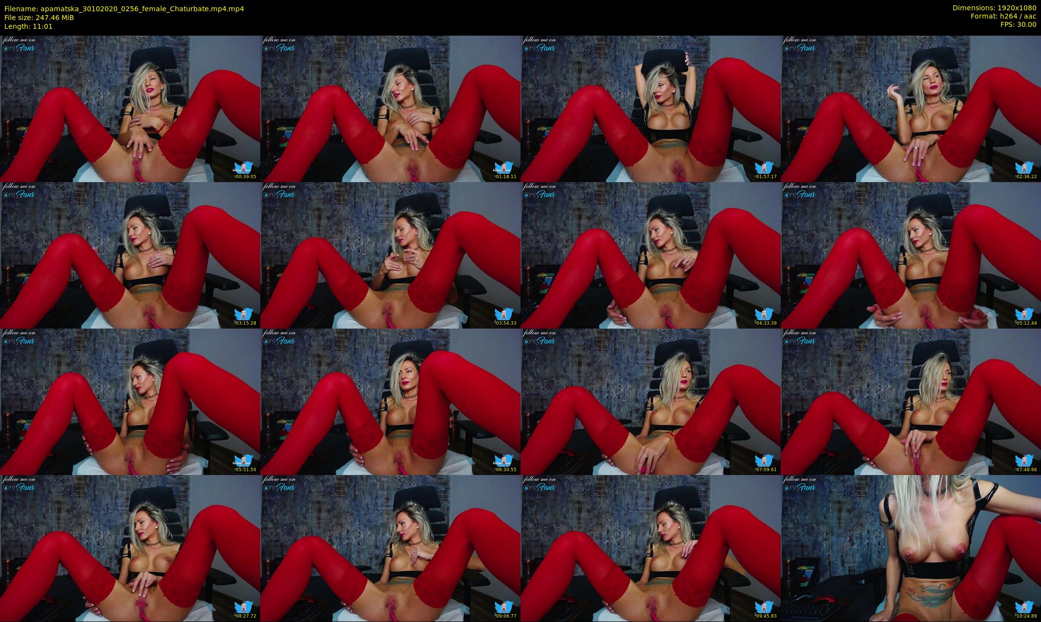 apamatska — 12 minute Chaturbate female cam show recording, 1080p, Oct 30, 2020