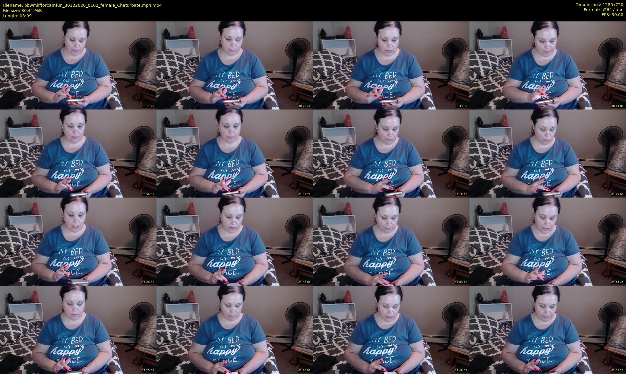 bbwmilfforcamfun — 4 minute Chaturbate female cam show recording, 720p, Oct 30, 2020