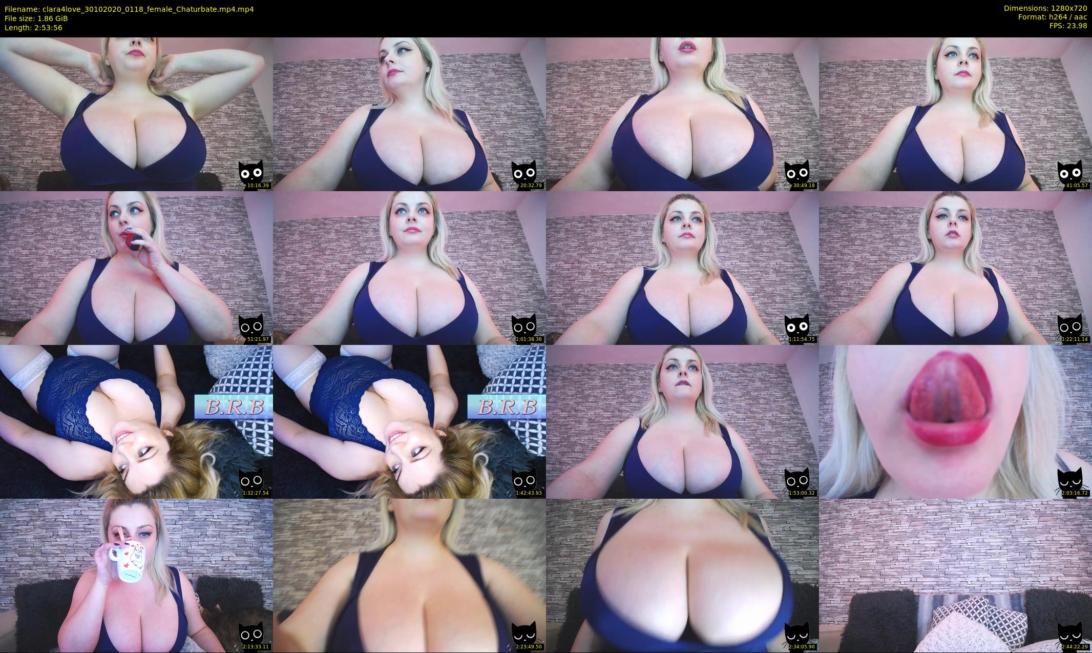 clara4love — 174 minute Chaturbate female cam show recording, 720p, Oct 30, 2020
