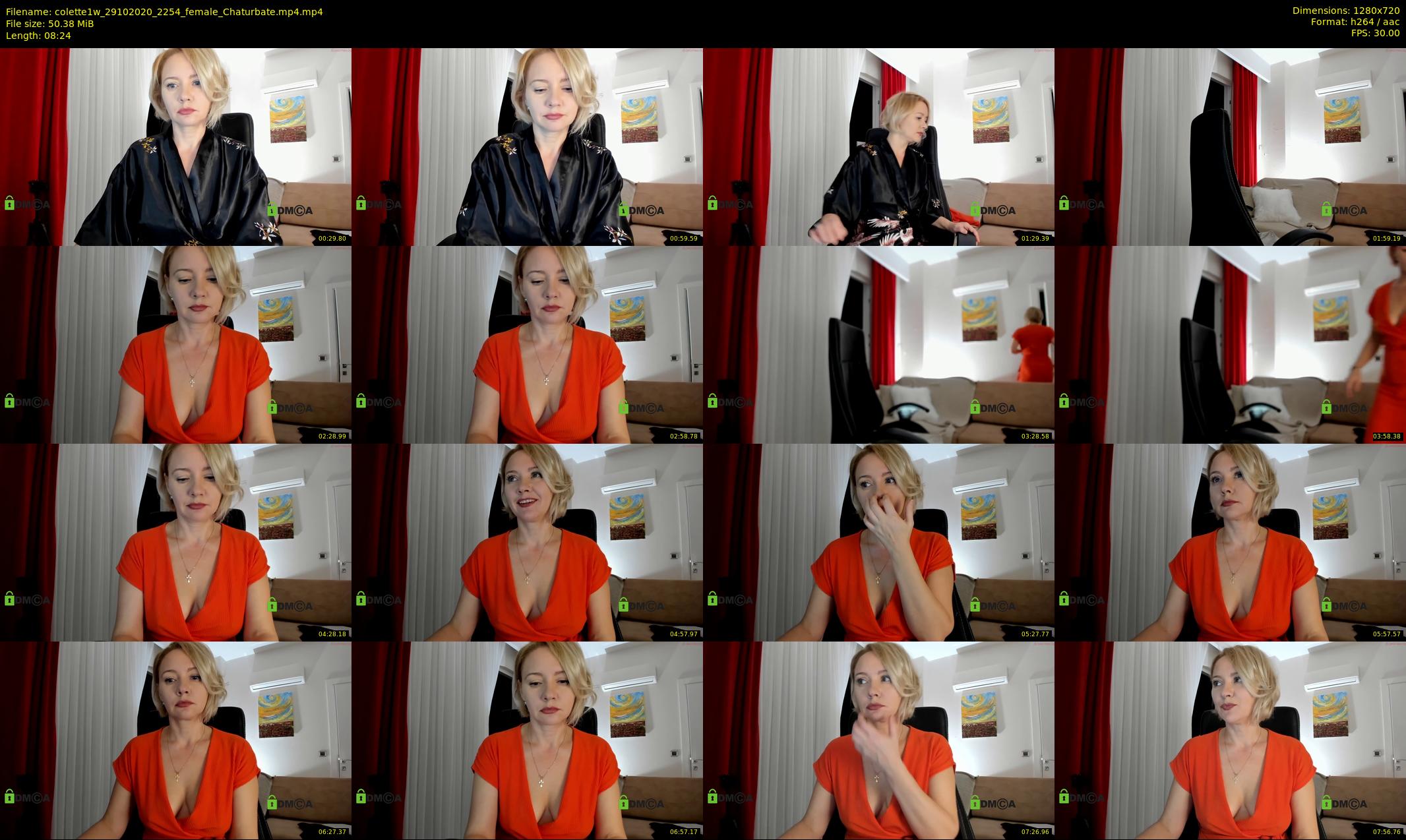 colette1w — 9 minute Chaturbate female cam show recording, 720p, Oct 29, 2020