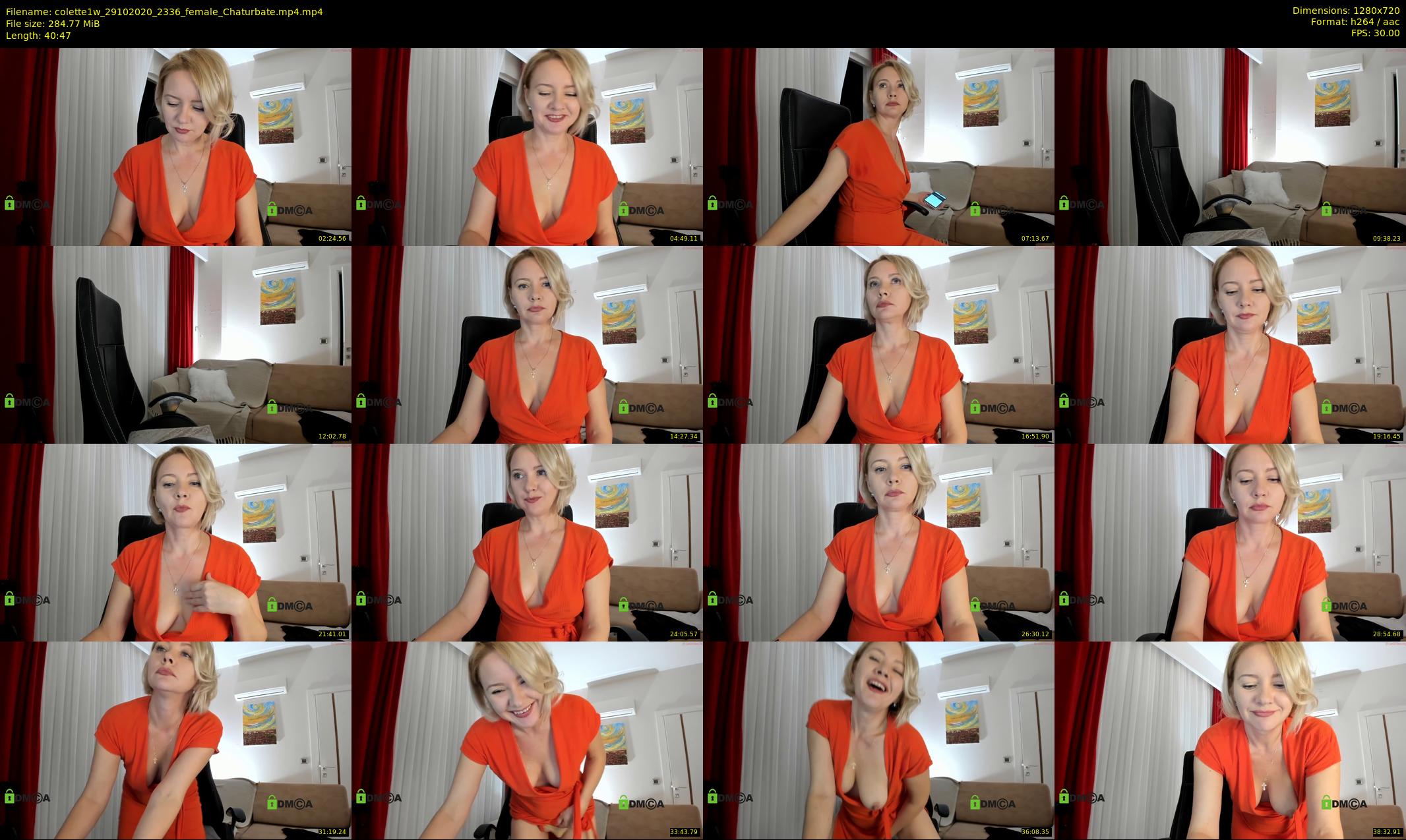 colette1w — 41 minute Chaturbate female cam show recording, 720p, Oct 29, 2020